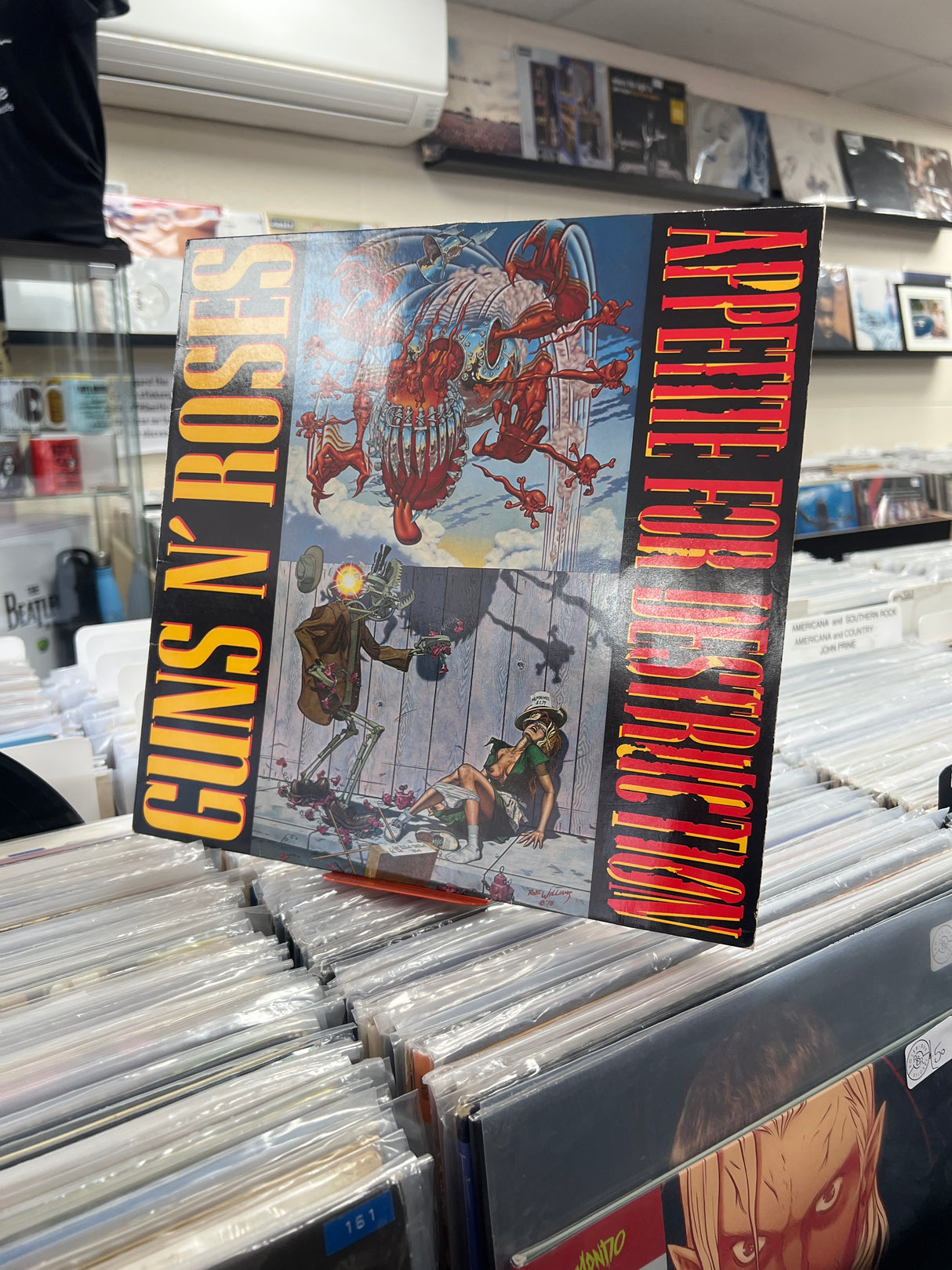 Guns N Roses - Appetite For Destruction - Banned Sleeve - Full Sticker Set - VINYL