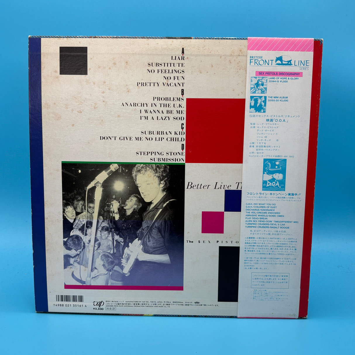 Sex Pistols - Better Live Than Dead Japanese Press Vinyl