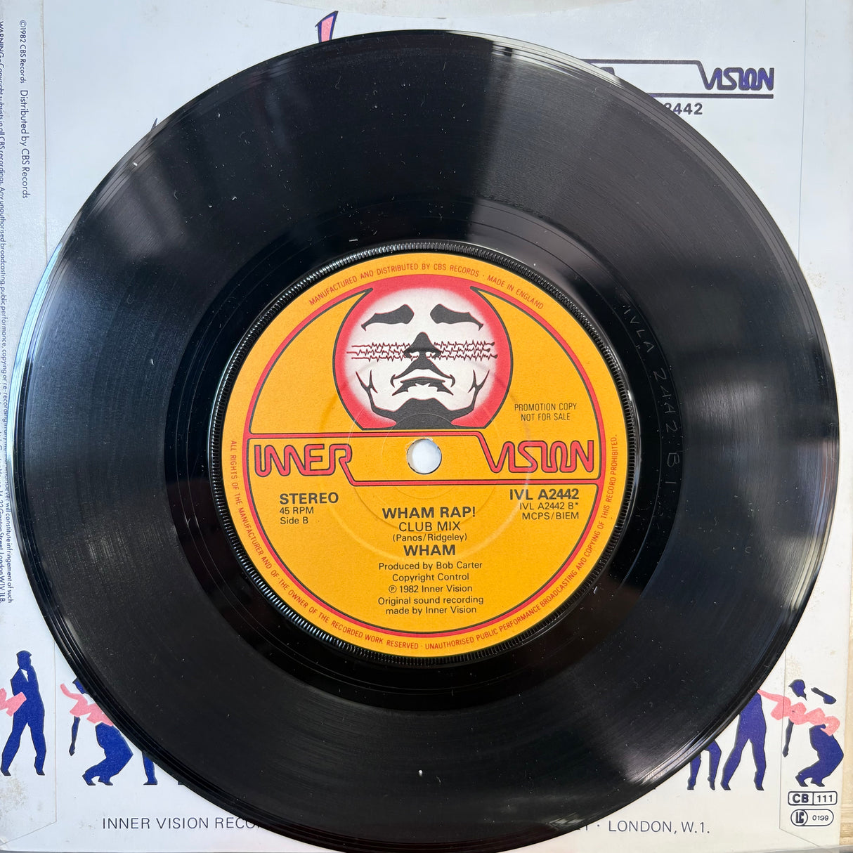 Wham! - Wham Rap 7” Promotional Copy Vinyl