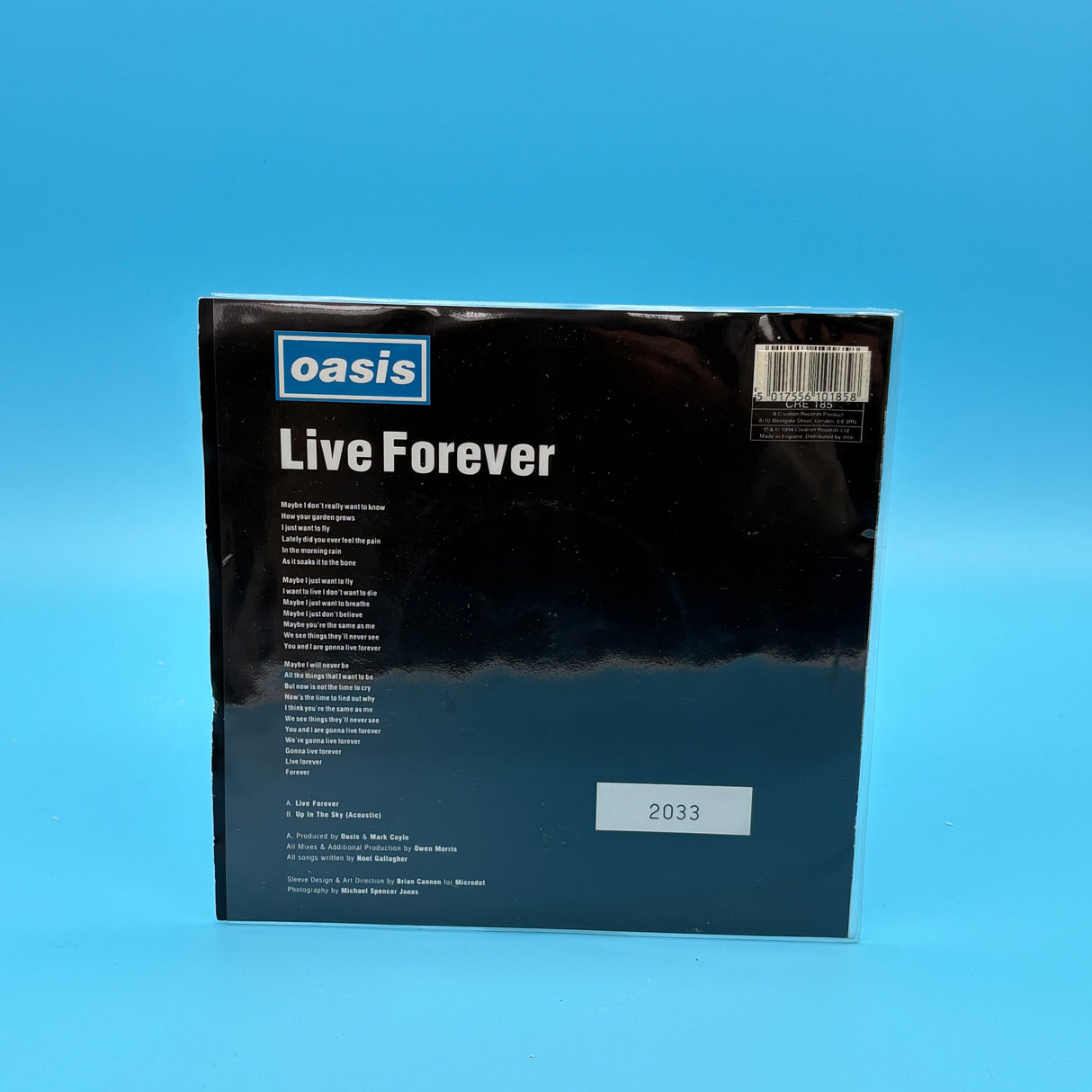 Oasis - Live Forever Original Numbered 7 Inch Single Vinyl