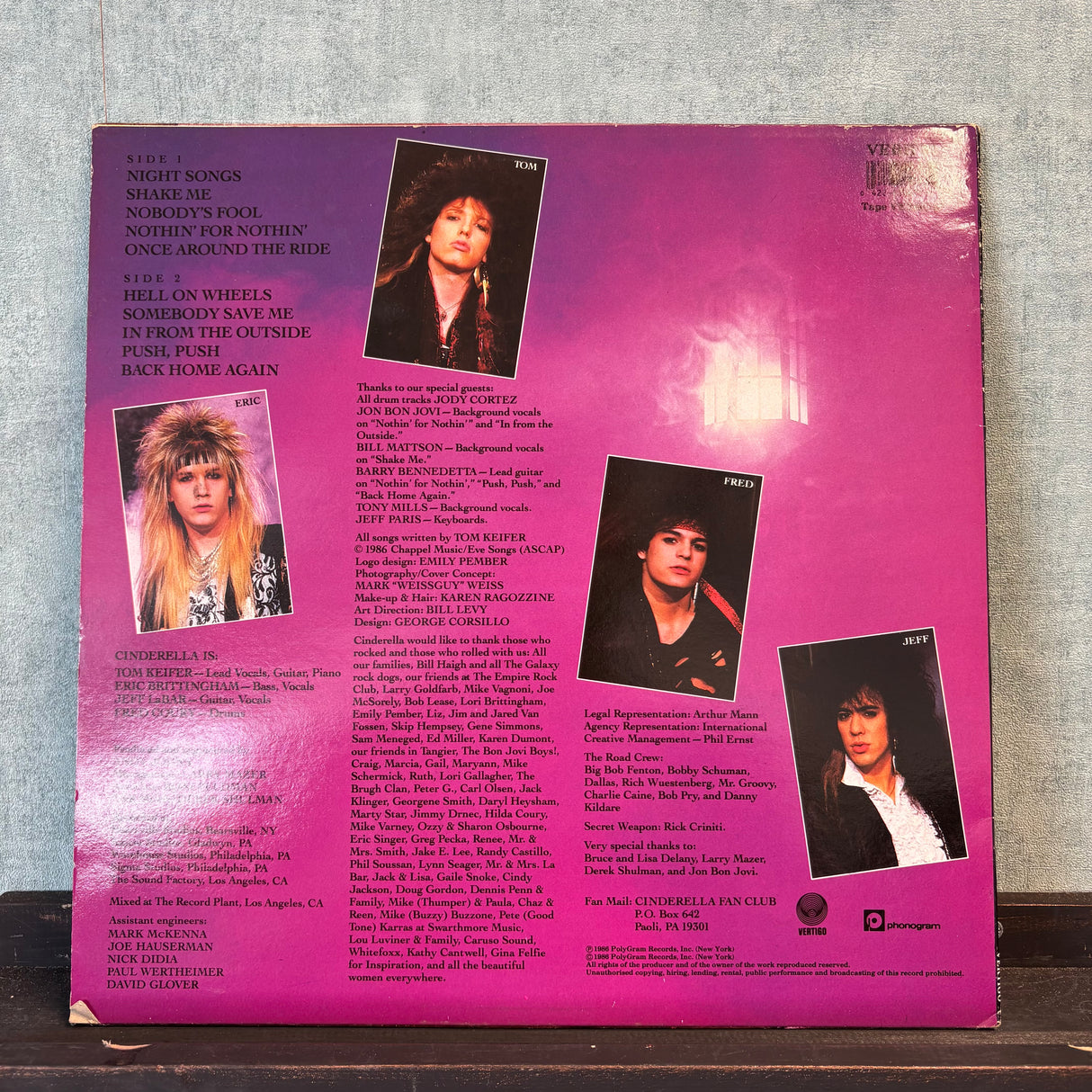 Cinderella - Night Songs - VINYL