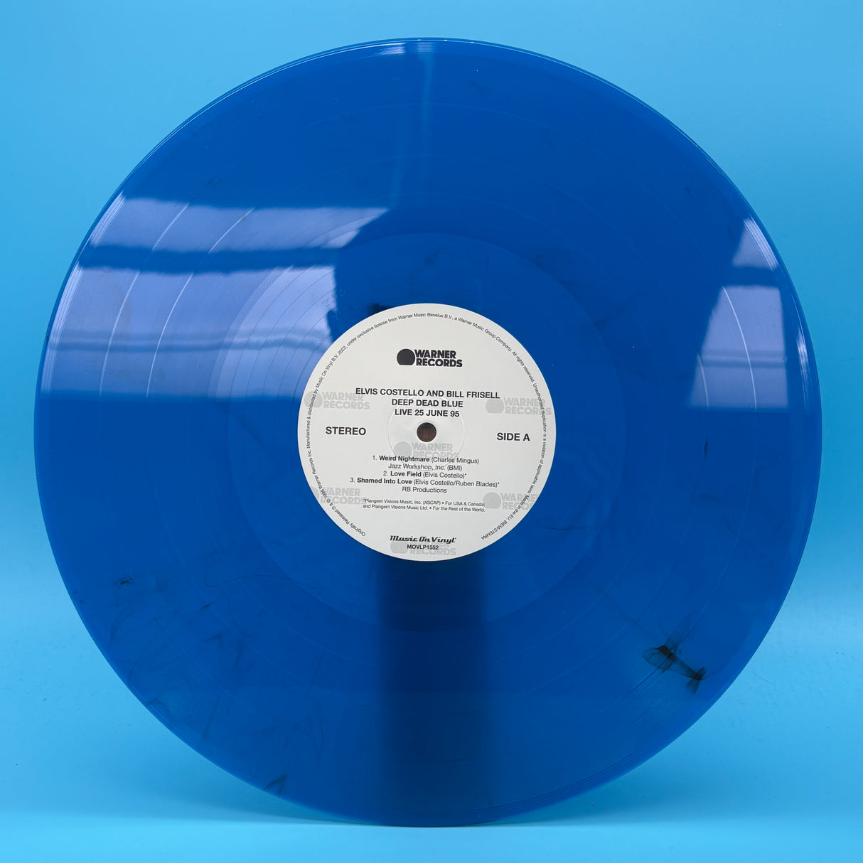 Elvis Costello And Bill Frisell - Deep Dead Blue Ltd Numbered of 2000 Blue Vinyl