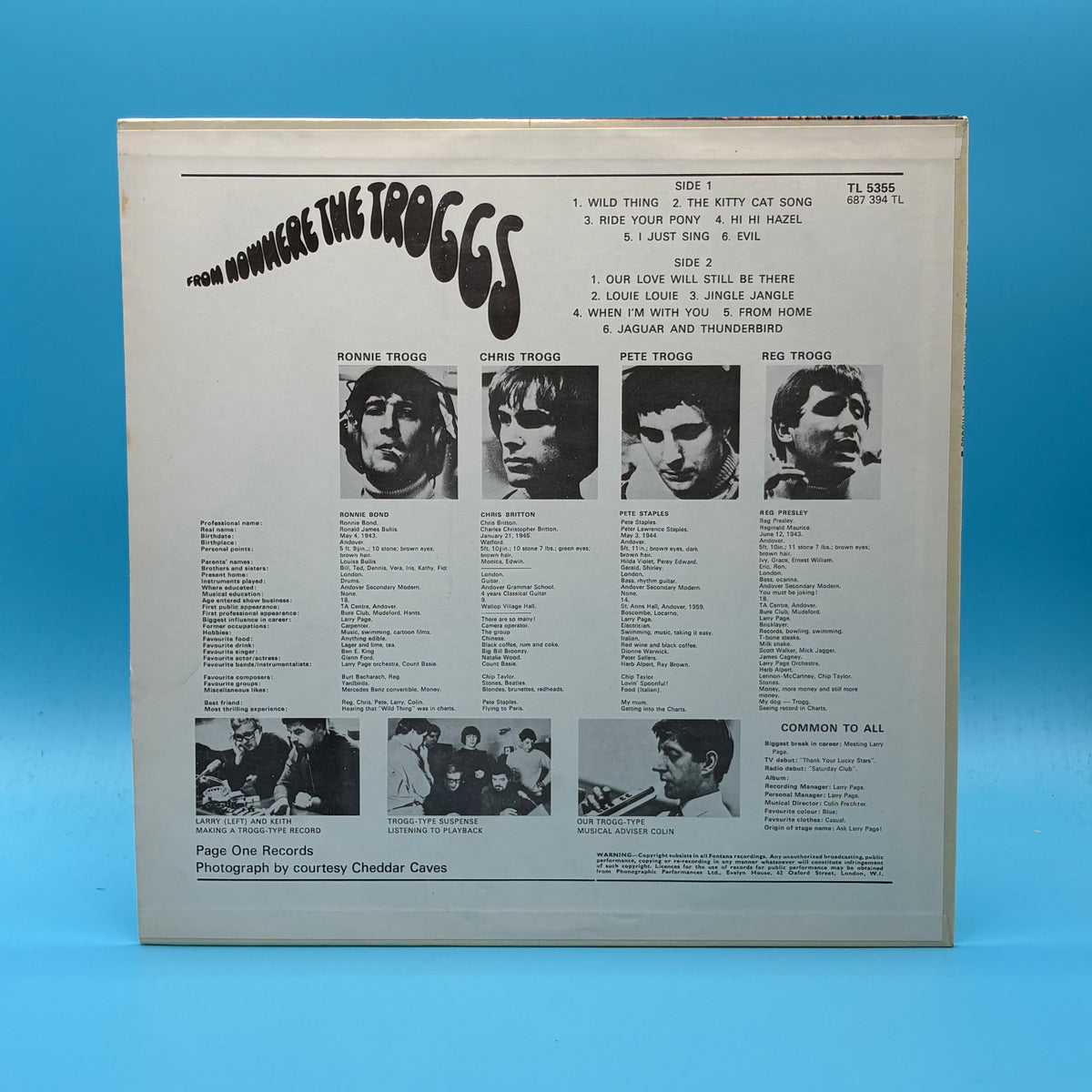 The Troggs - From Nowhere UK Mono Vinyl