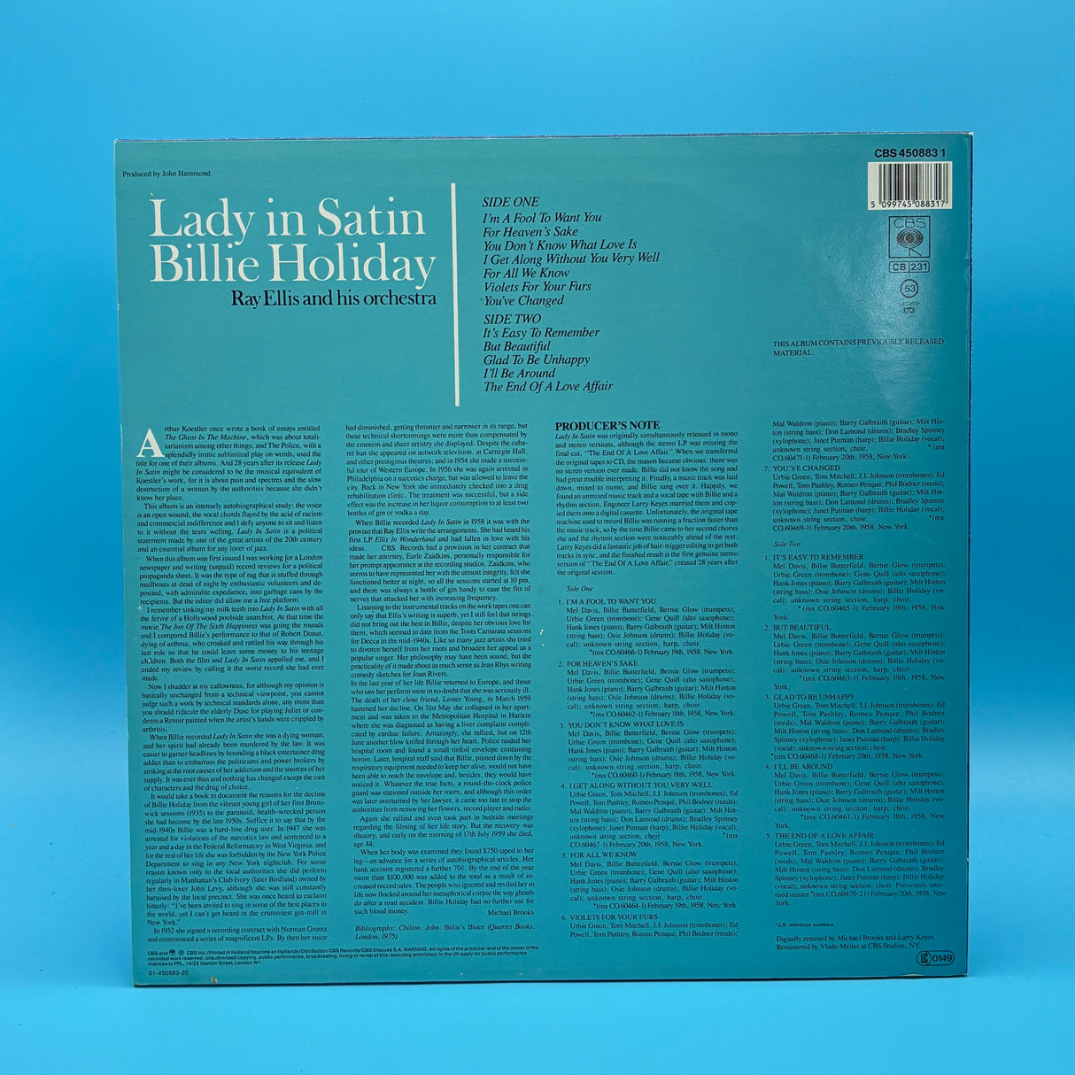 Billie Holiday - Lady In Satin Vinyl