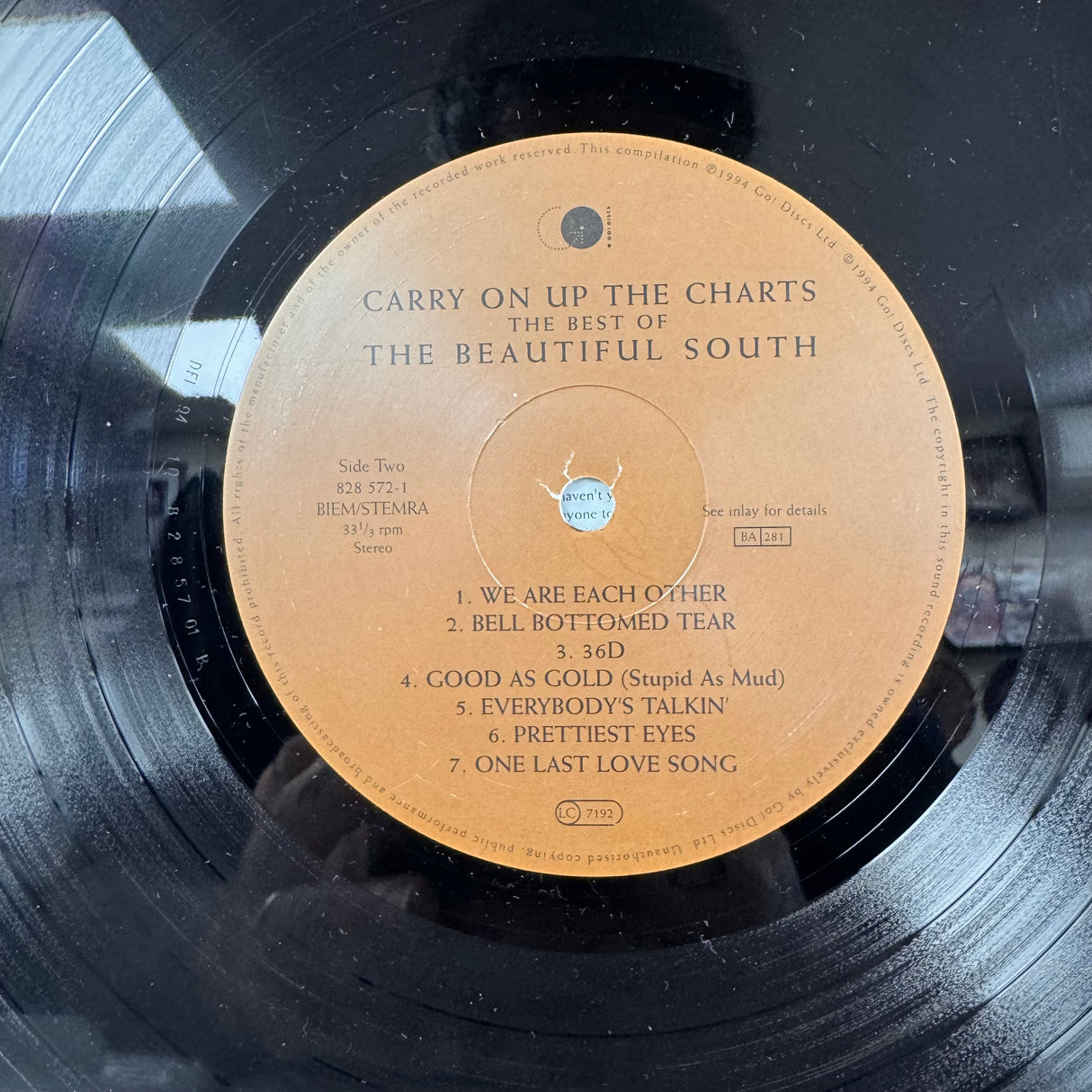The Beautiful South - Carry On Up The Charts Original 1LP Vinyl