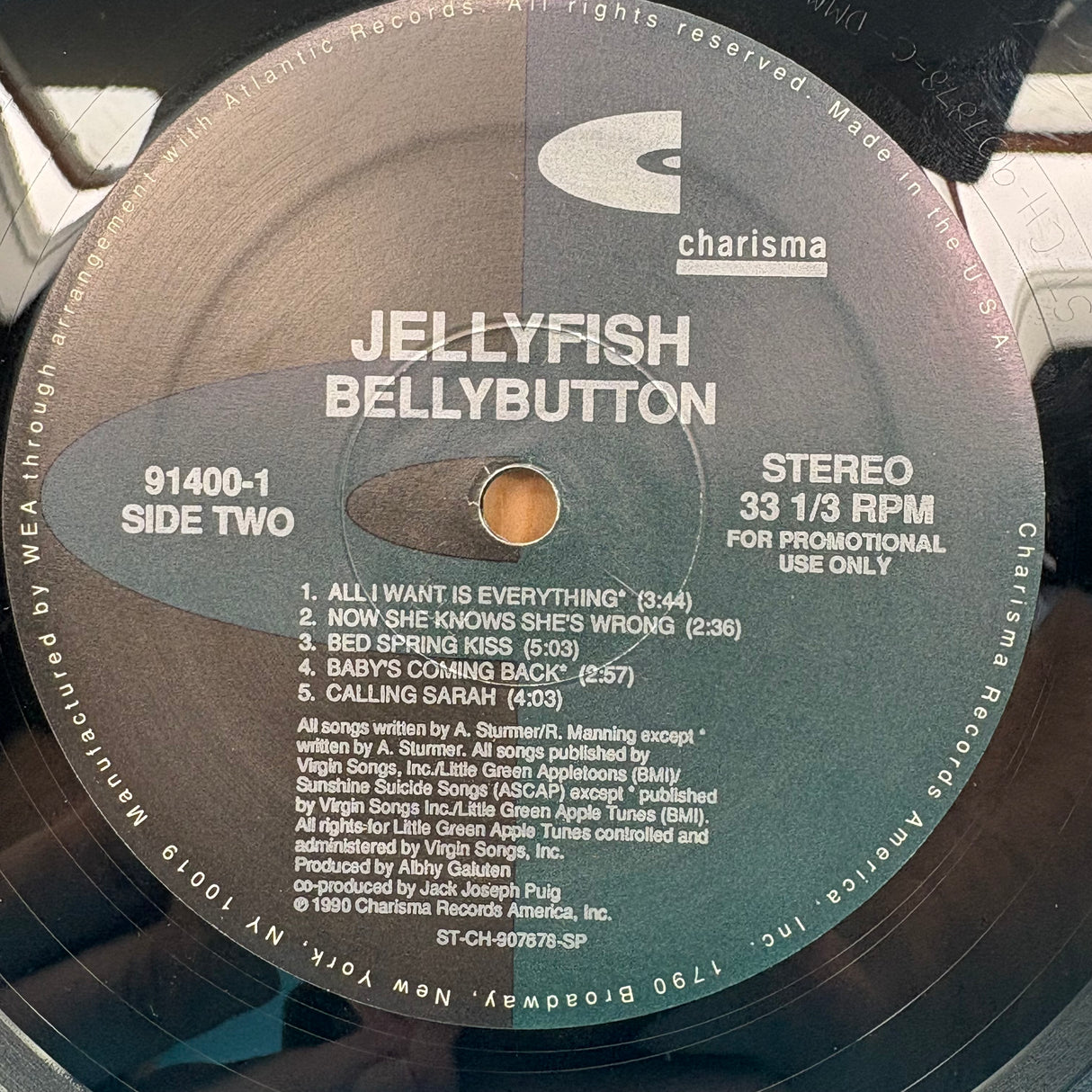 Jellyfish - Bellybutton Original Promo with Press Pack Vinyl