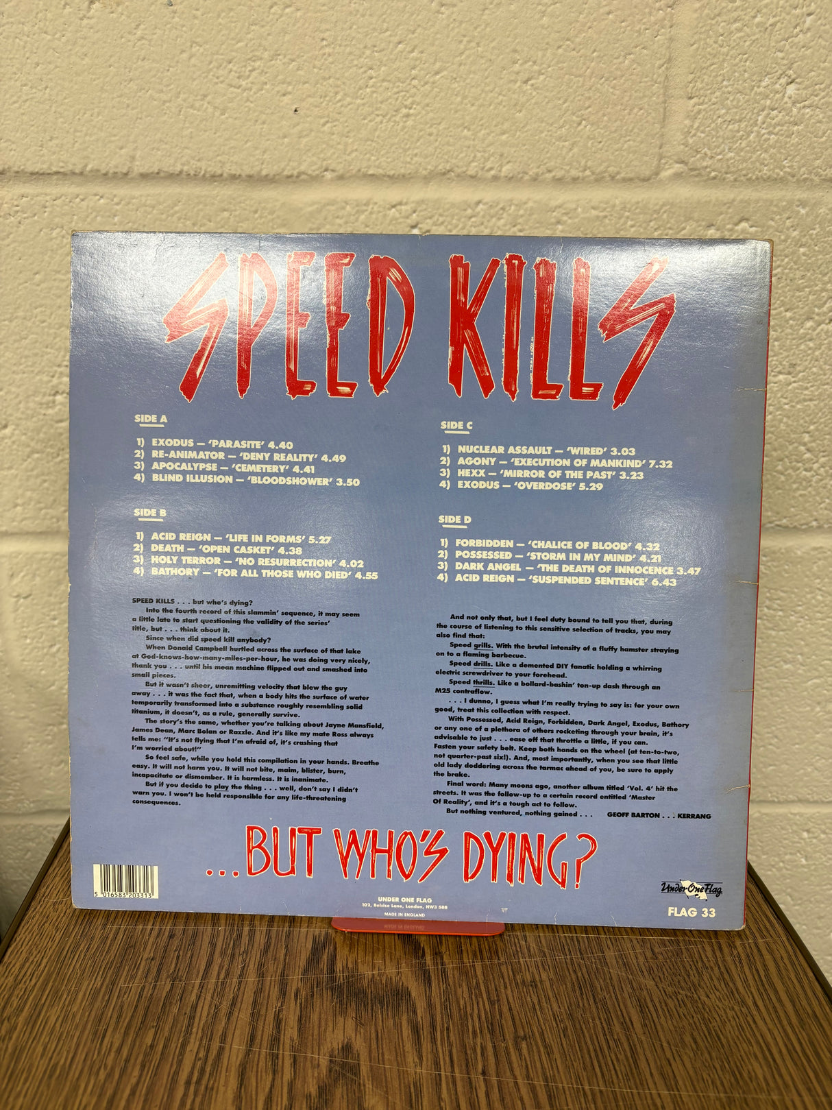 Speed Kills..... But who's Dying - Volume 4 -  VINYL