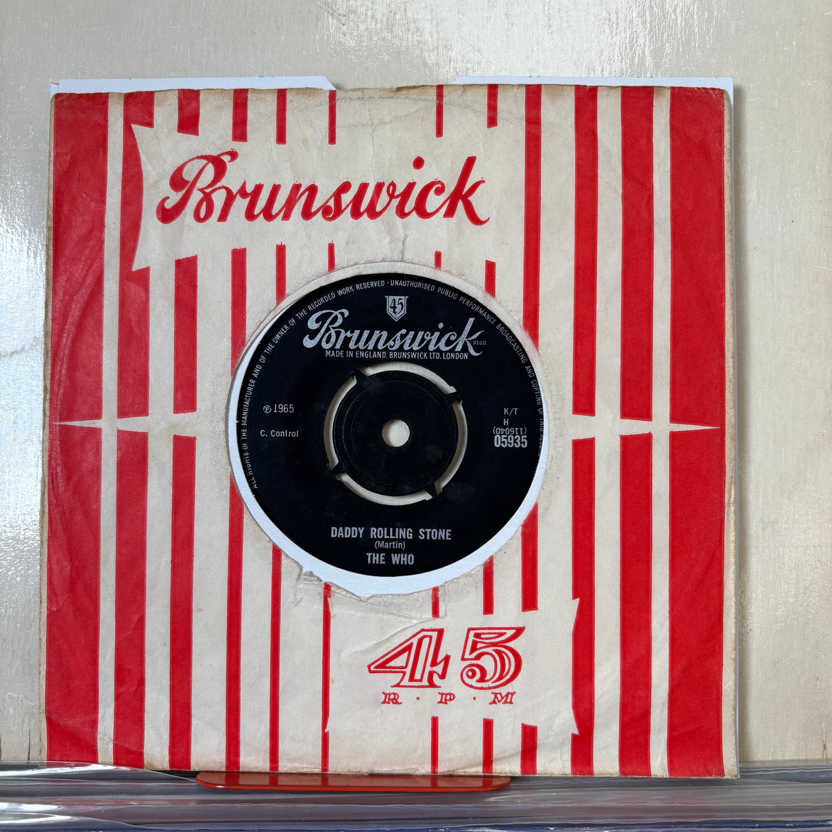 The Who - Anyway Anyhow Anywhere BrunswickVinyl Single