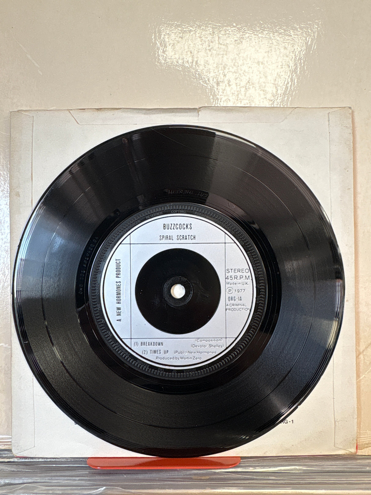 Buzzcocks - Spiral Scratch No Howard Divito Credit Vinyl