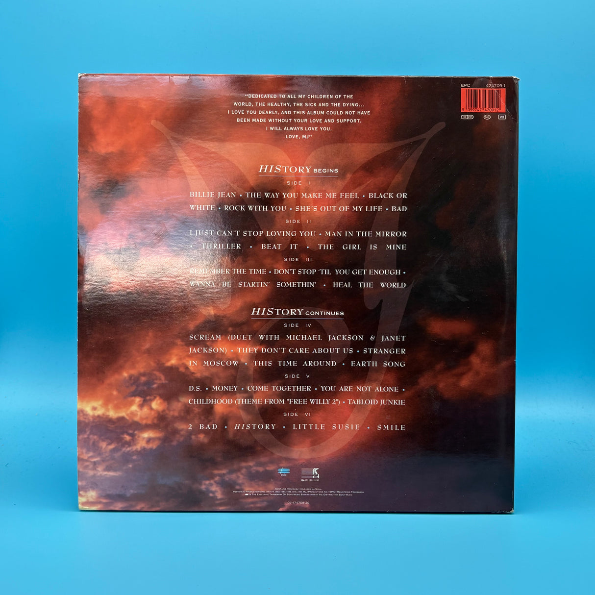 Michael Jackson - HIStory Past, Present And Future Book 1 3LP Original Vinyl