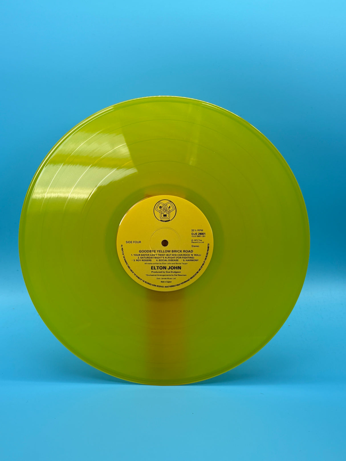 Elton John - Goodbye Yellow Brick Road Original Yellow Coloured Vinyl