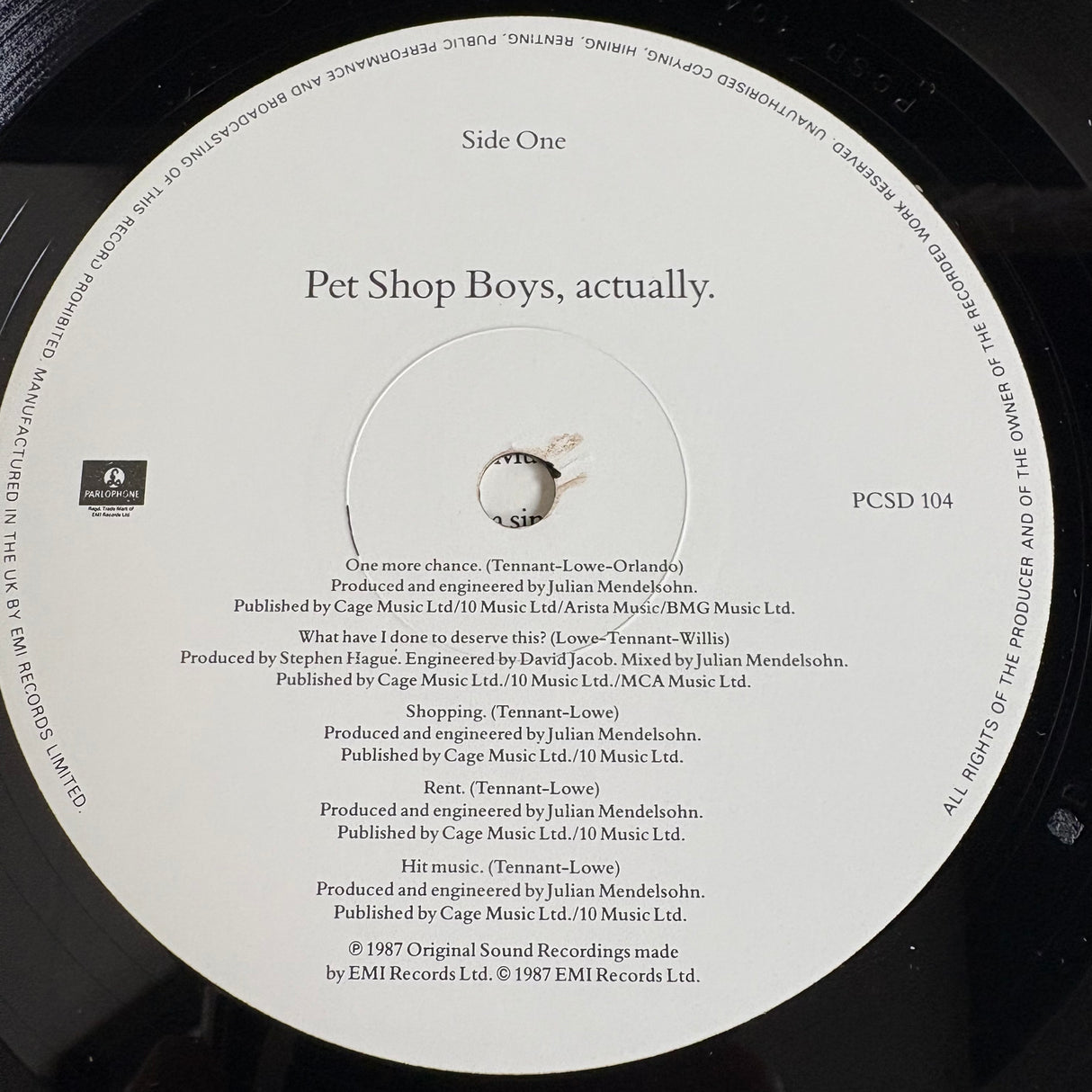 Pet Shop Boys - Actually - VINYL