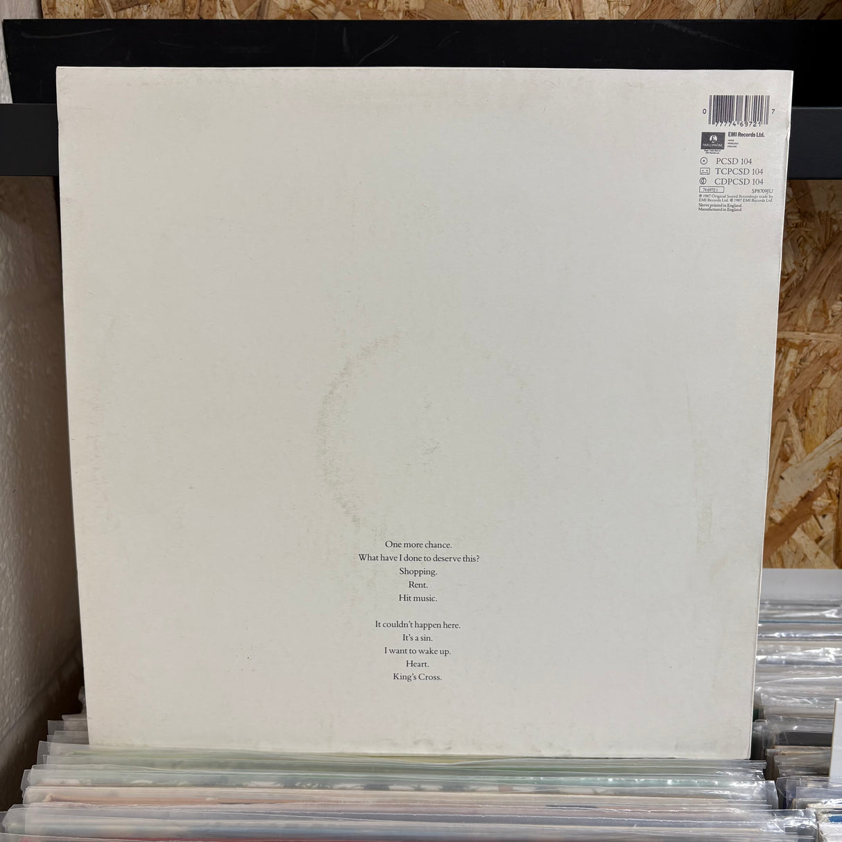 Pet Shop Boys - Actually - VINYL