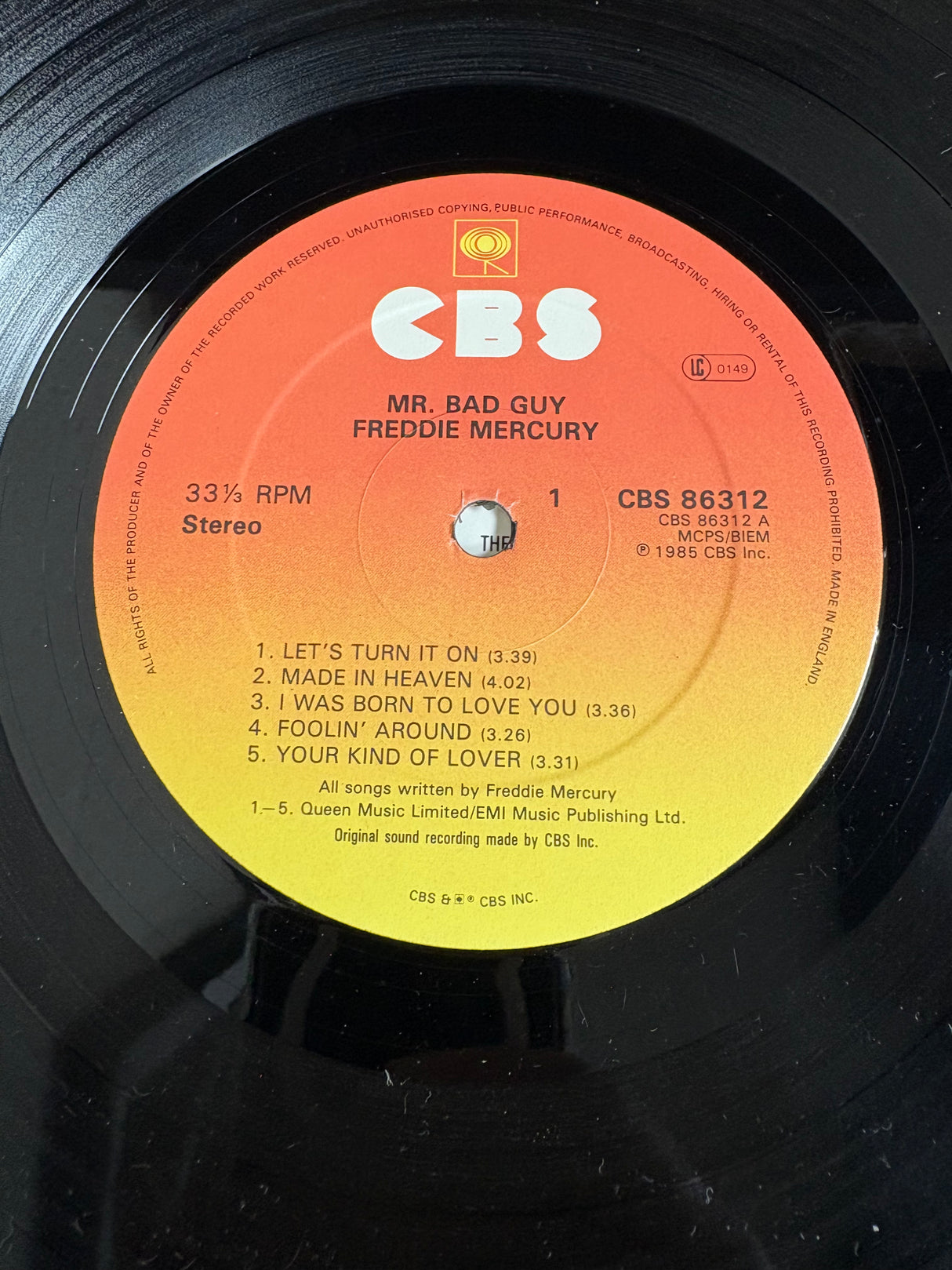 Freddie Mercury - MR Bad Guy - VINYL