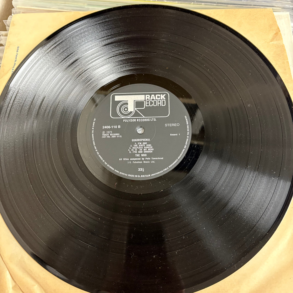 The Who - Quadrophenia - Track Records Wide Spine Complete - VINYL