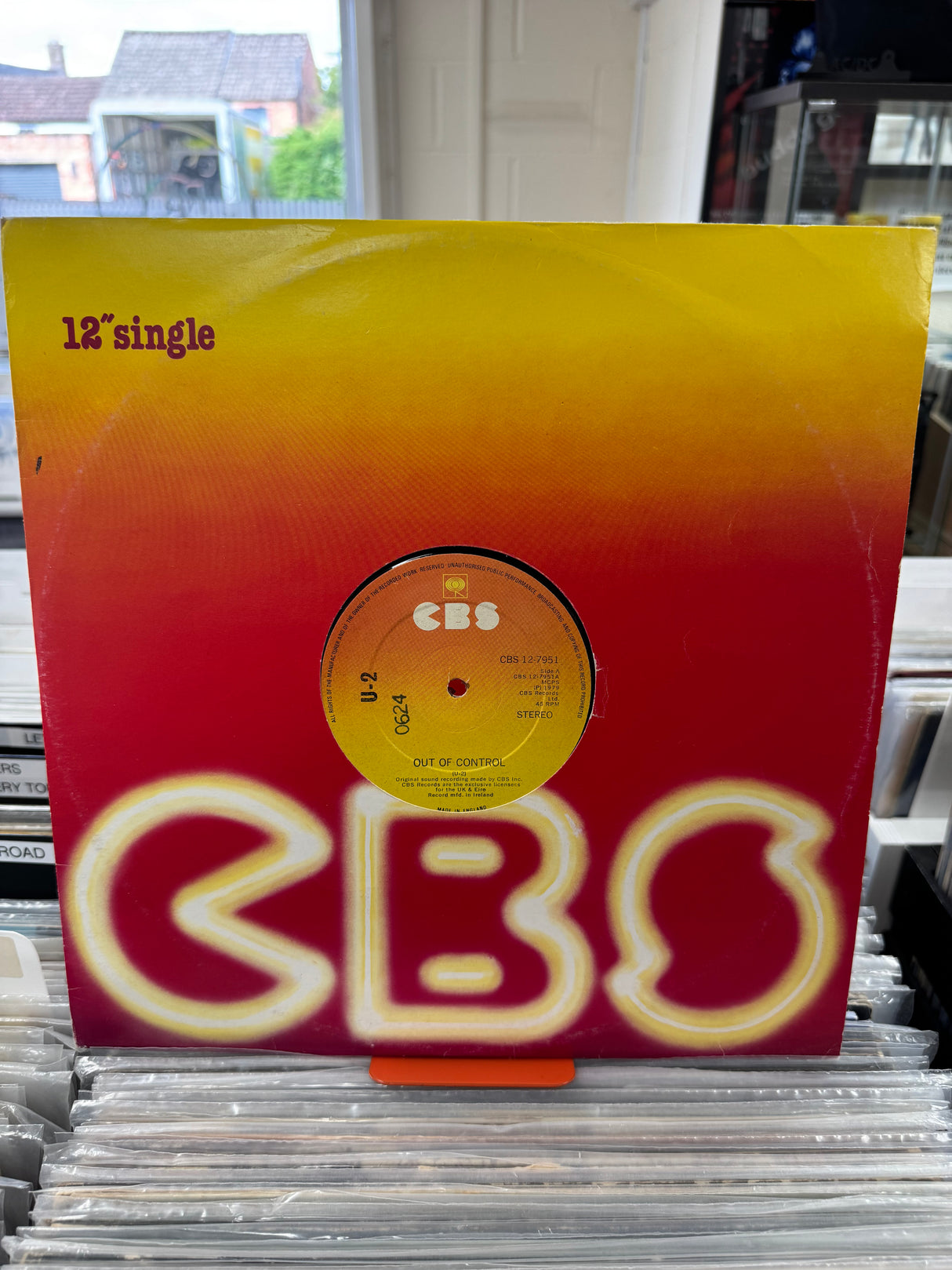 U2 - Out of Control 12 inch - Firat Press - Unnumbered sleeve