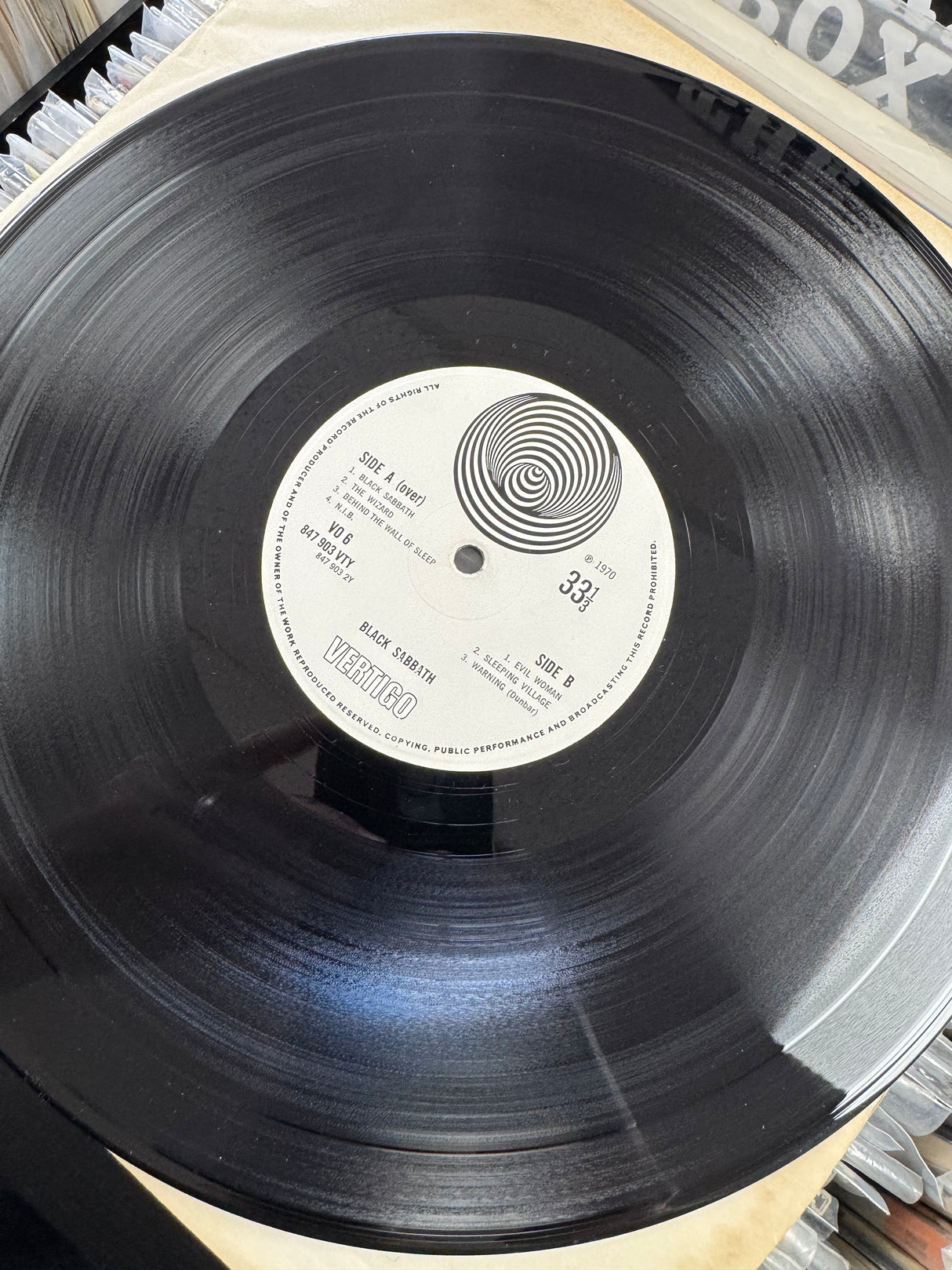 Black Sabbath - Black Sabbath - Vertigo Swirl - NM