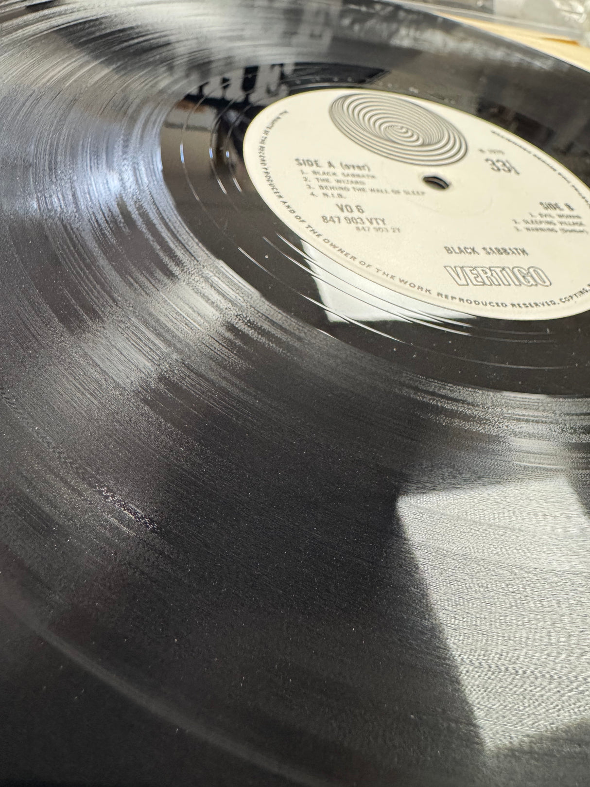 Black Sabbath - Black Sabbath - Vertigo Swirl - NM