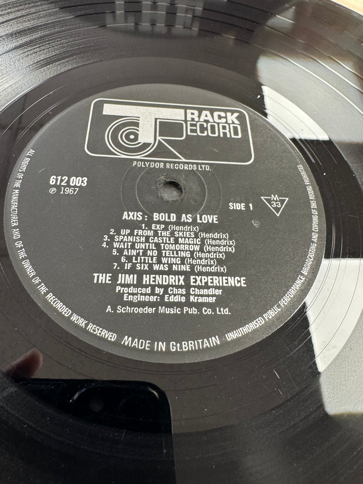 Jimi Hendrix - Axis Bold as Love - Original Mono Track 1967 - Complete - VG++/EX