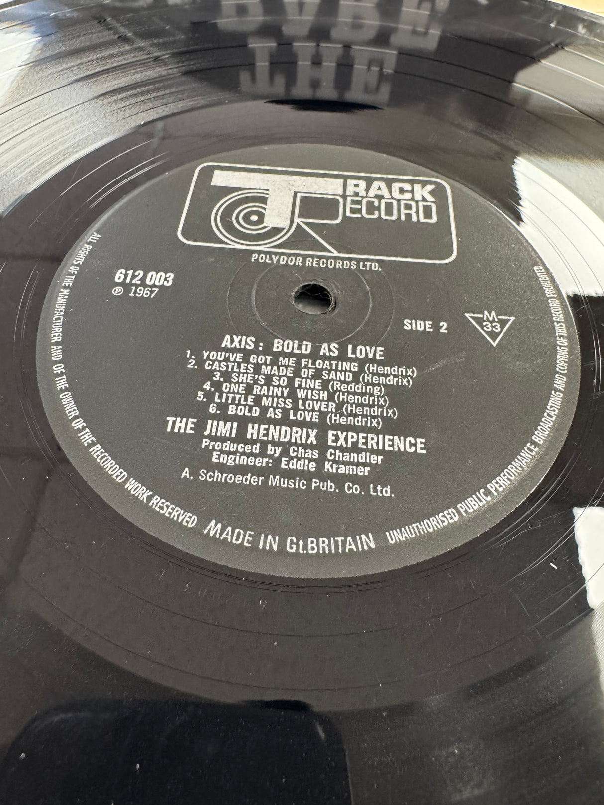 Jimi Hendrix - Axis Bold as Love - Original Mono Track 1967 - Complete - VG++/EX