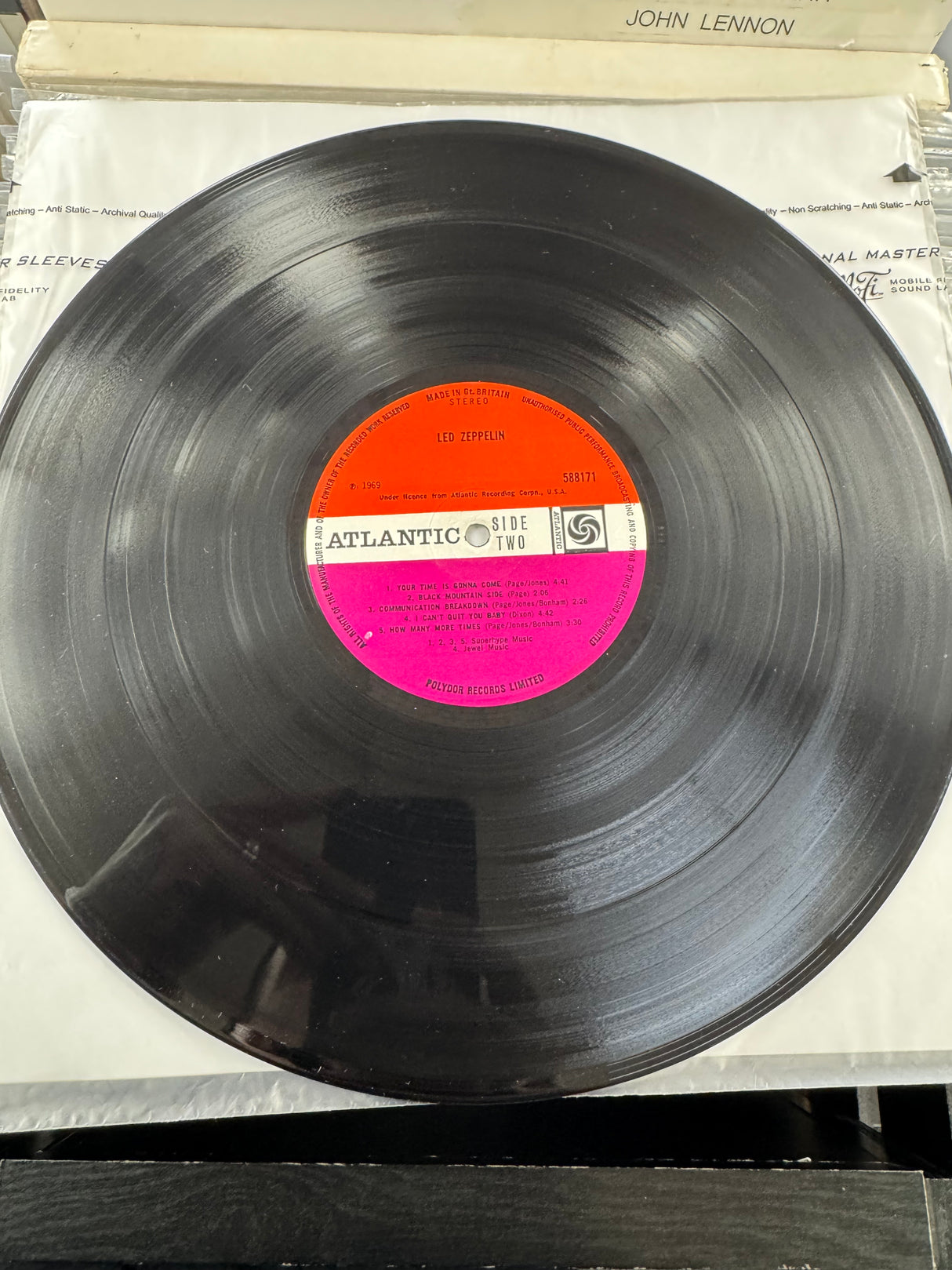 Led Zeppelin - Led Zeppelin 1 - Turquoise Sleeve - VG++