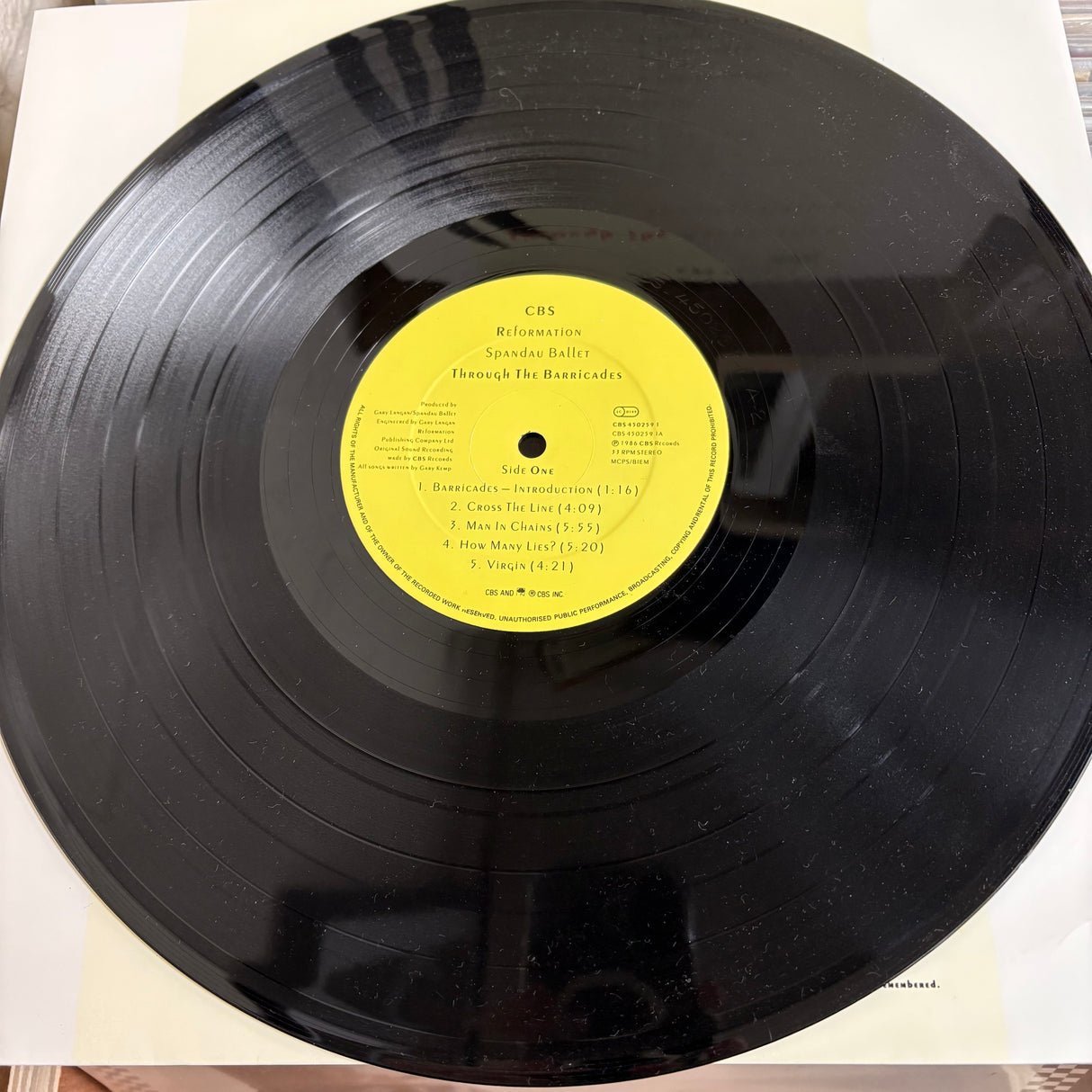 Spandau Ballet - Through The Barricades - VINYL