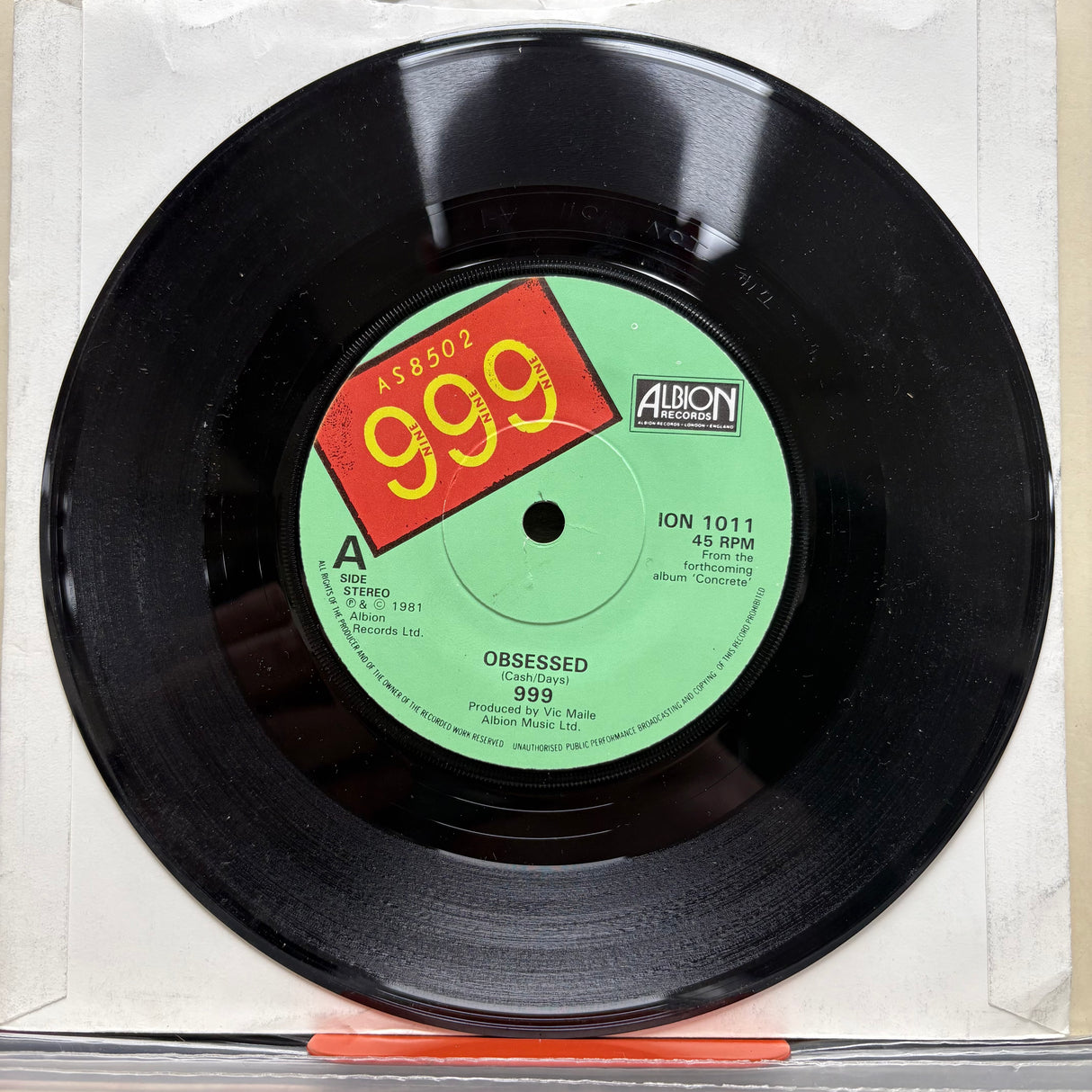 999 - Obsessed - 7 inch Single - VINYL