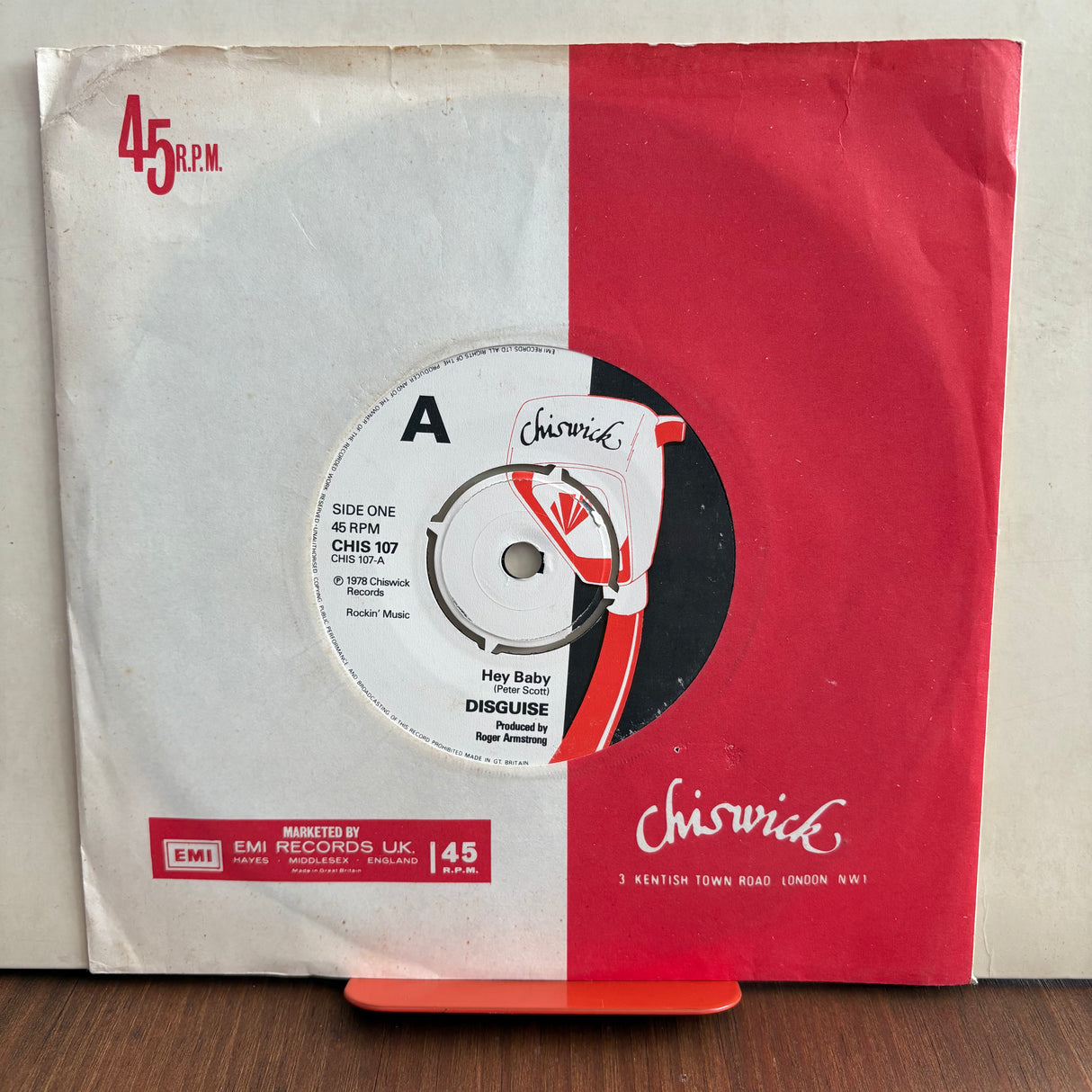 Disguise - Hey Baby - Advance Copy - 7 inch Single - VINYL