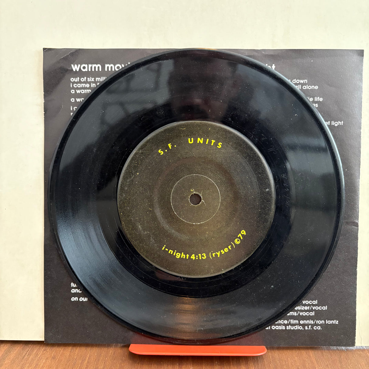S.F. Units - Warm Moving Bodies - 7 inch Single - VINYL
