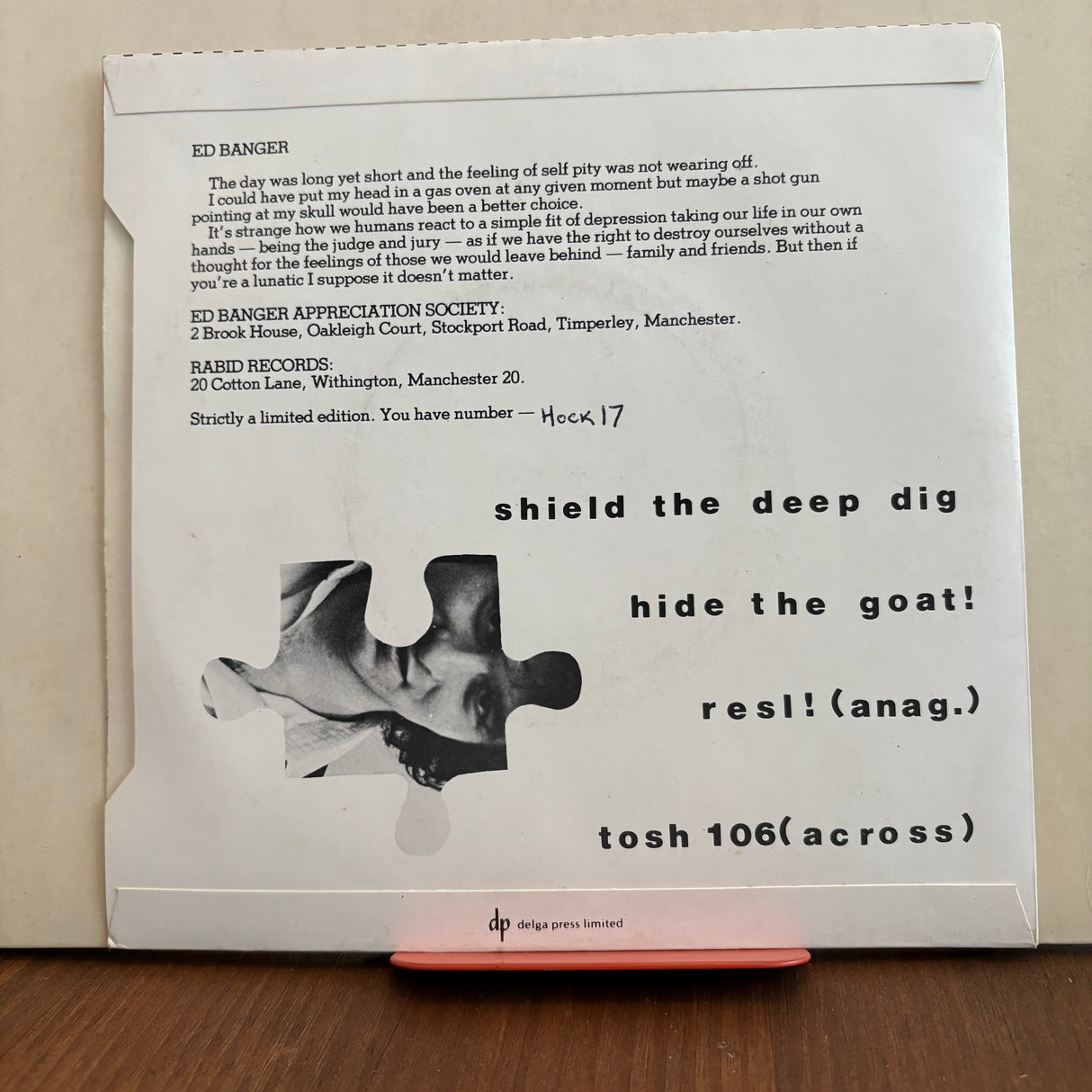 Ed Banger - Kinnel Tommy - Hand Numbered HOCK17 - 7 inch Single - VINYL