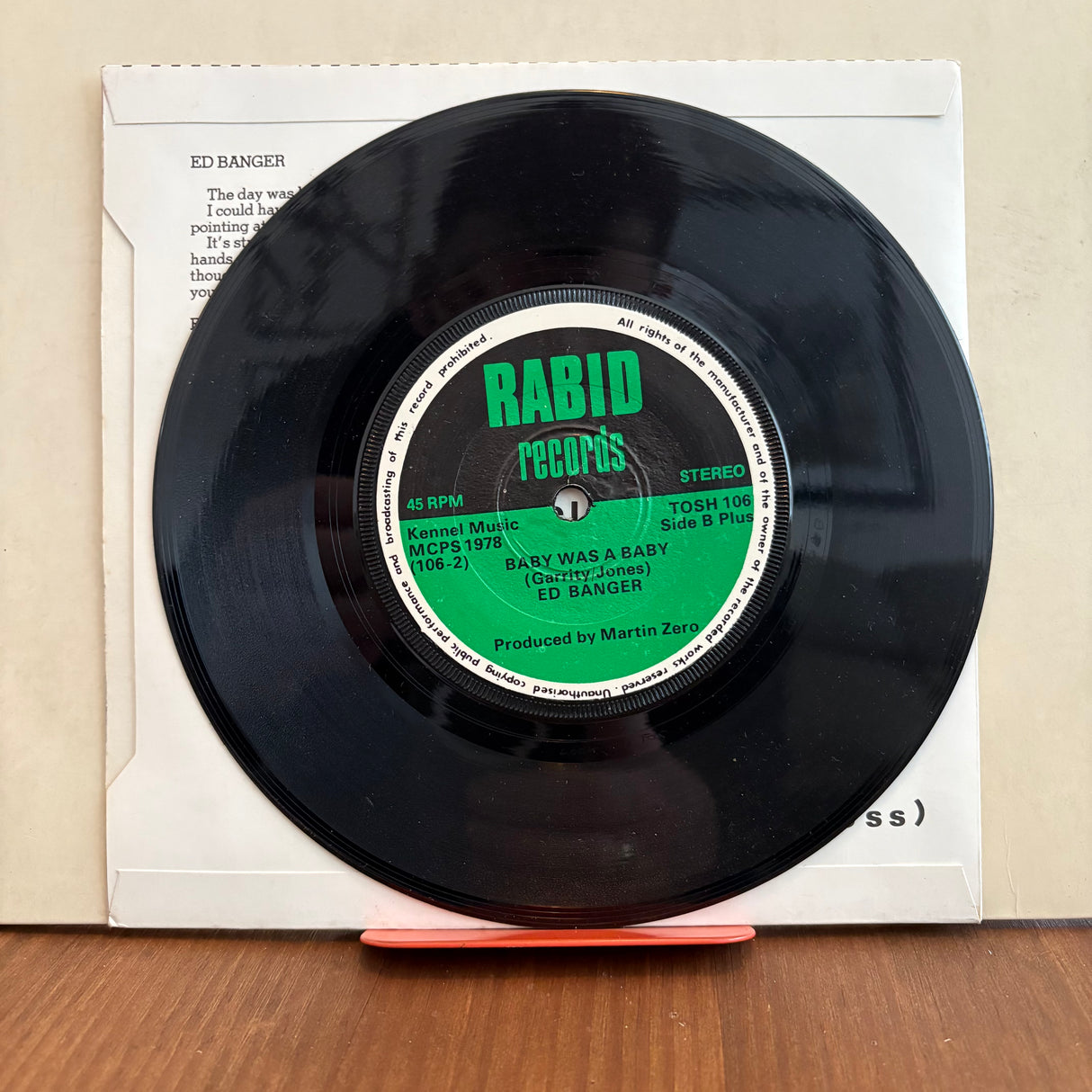 Ed Banger - Kinnel Tommy - Hand Numbered HOCK17 - 7 inch Single - VINYL