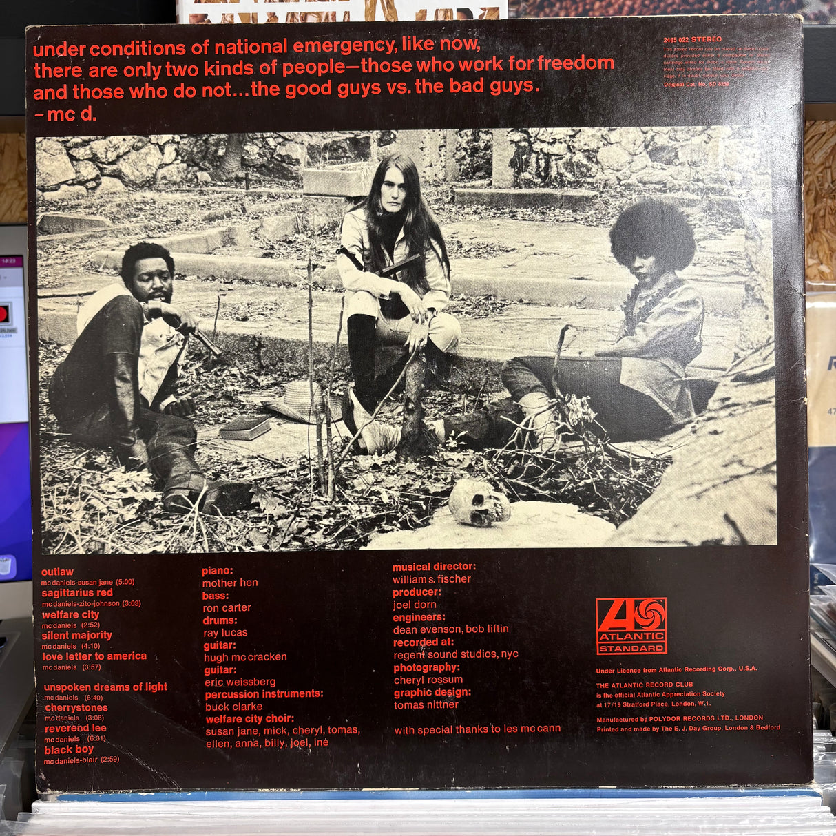 Eugene McDaniels - Outlaw - Plum Atlantic - VINYL