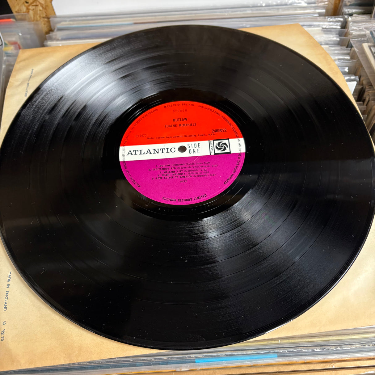 Eugene McDaniels - Outlaw - Plum Atlantic - VINYL