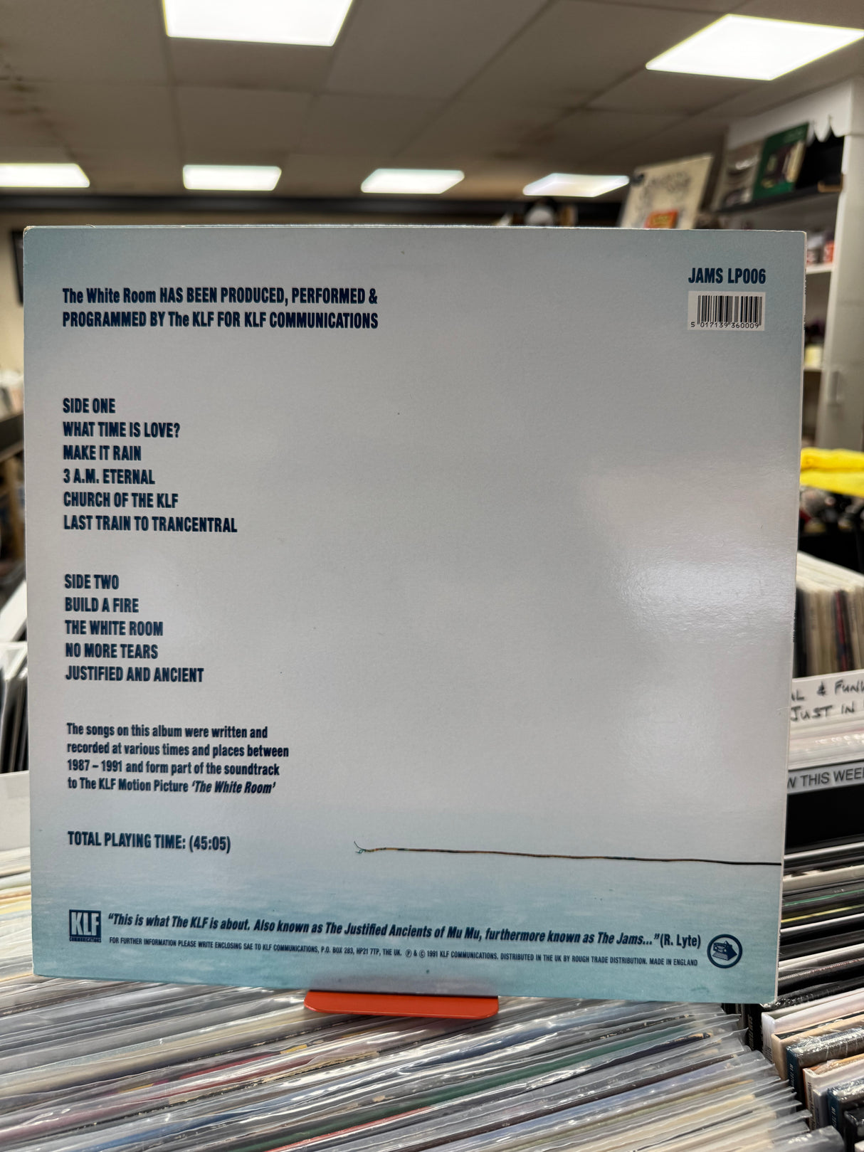 The KLF - The White Room - Original 1991 - EX