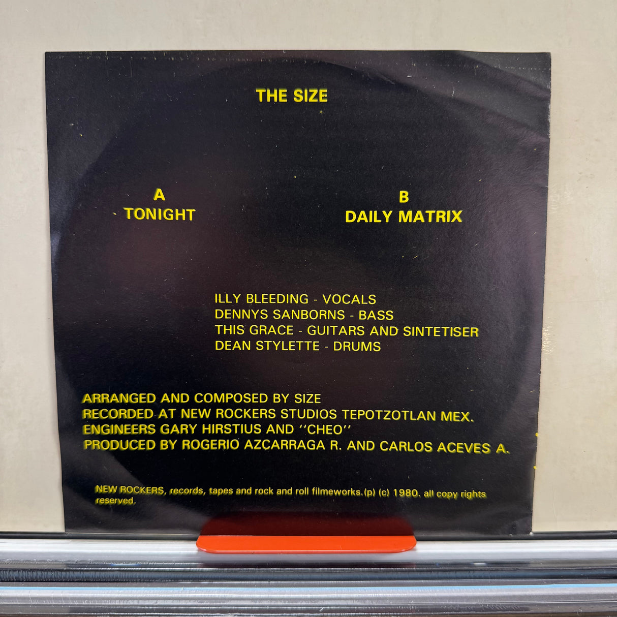 The Size - Tonight - Mexican White Label - Red  - 7 Inch Single - VINYL