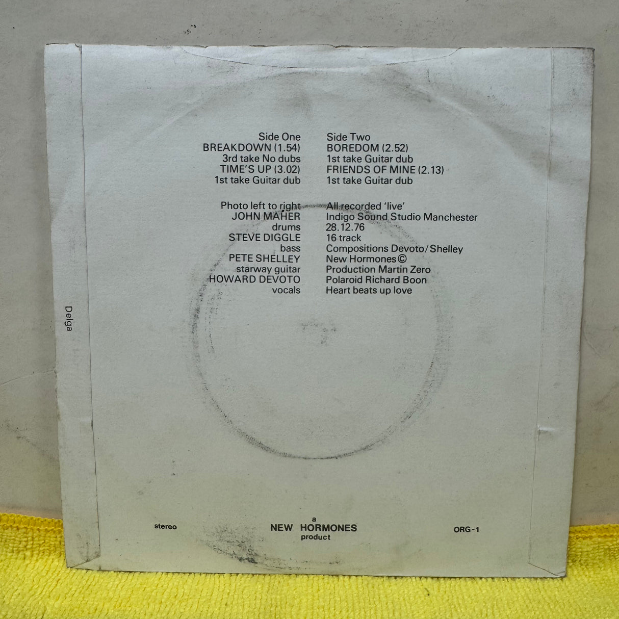 Buzzcocks - Spiral Scratch - 7 inch Single - VINYL