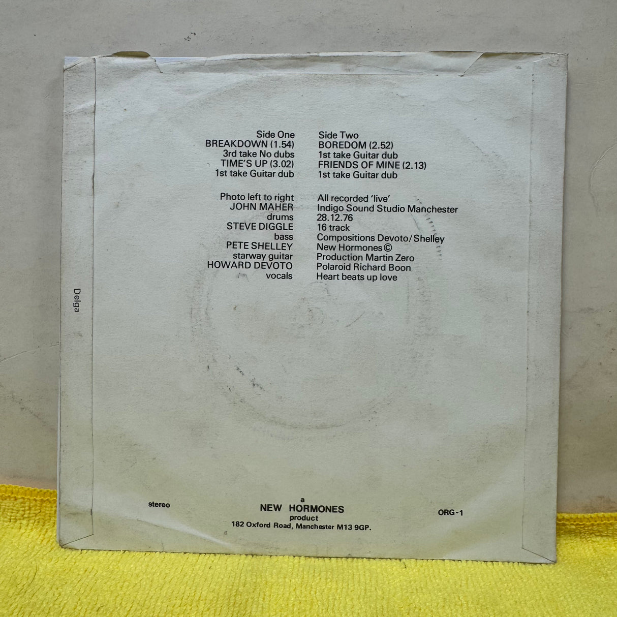 Buzzcocks - Spiral Scratch - 7 inch Single - FIRST PRESS VINYL