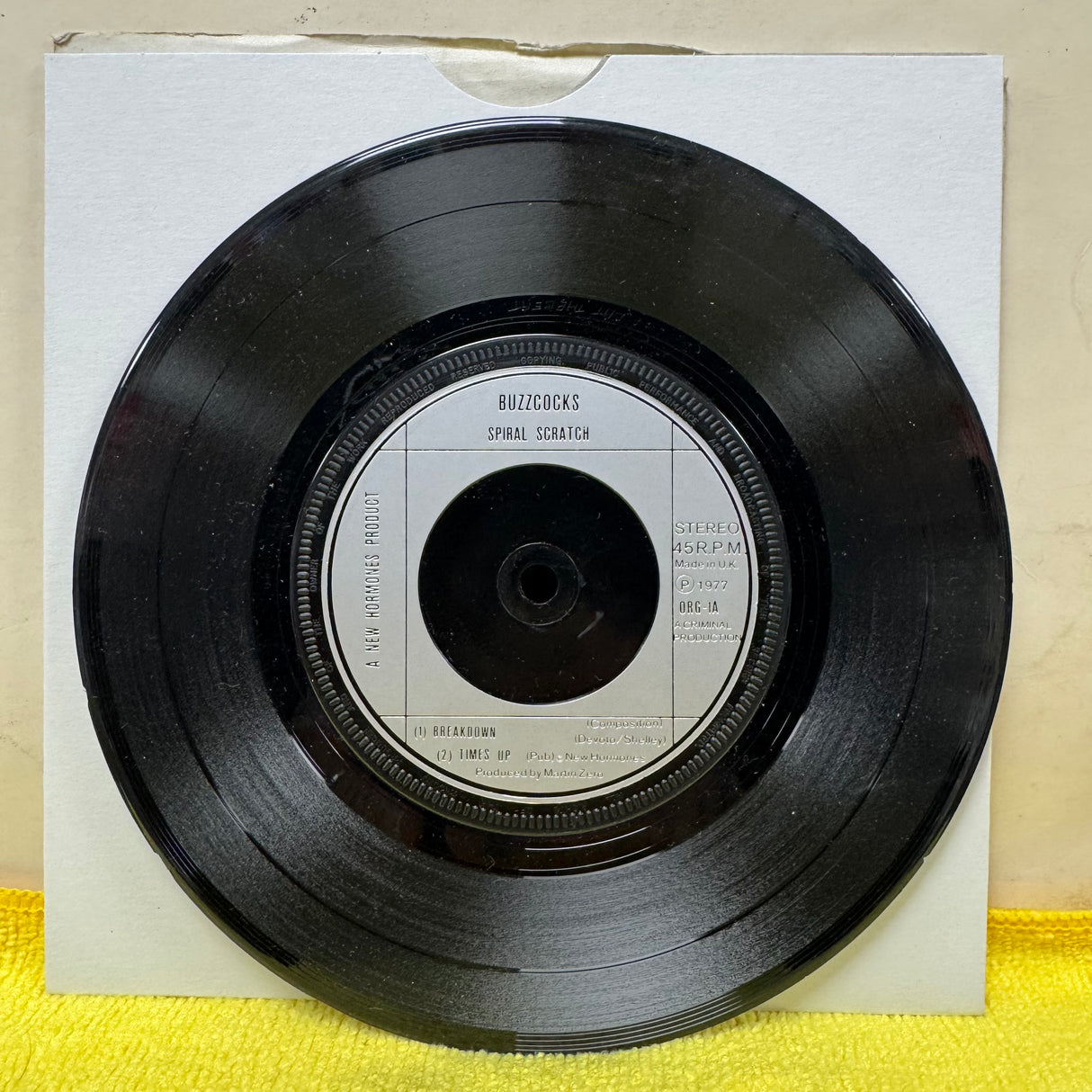 Buzzcocks - Spiral Scratch - 7 inch Single - FIRST PRESS VINYL