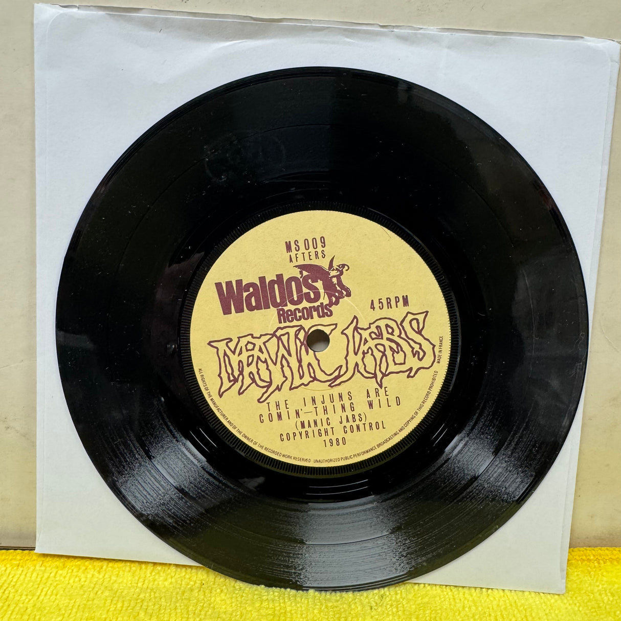 Manic Jabs - Autophagous - Complete With Inner Cold Out & Letter - 7 inch Single - VINYL