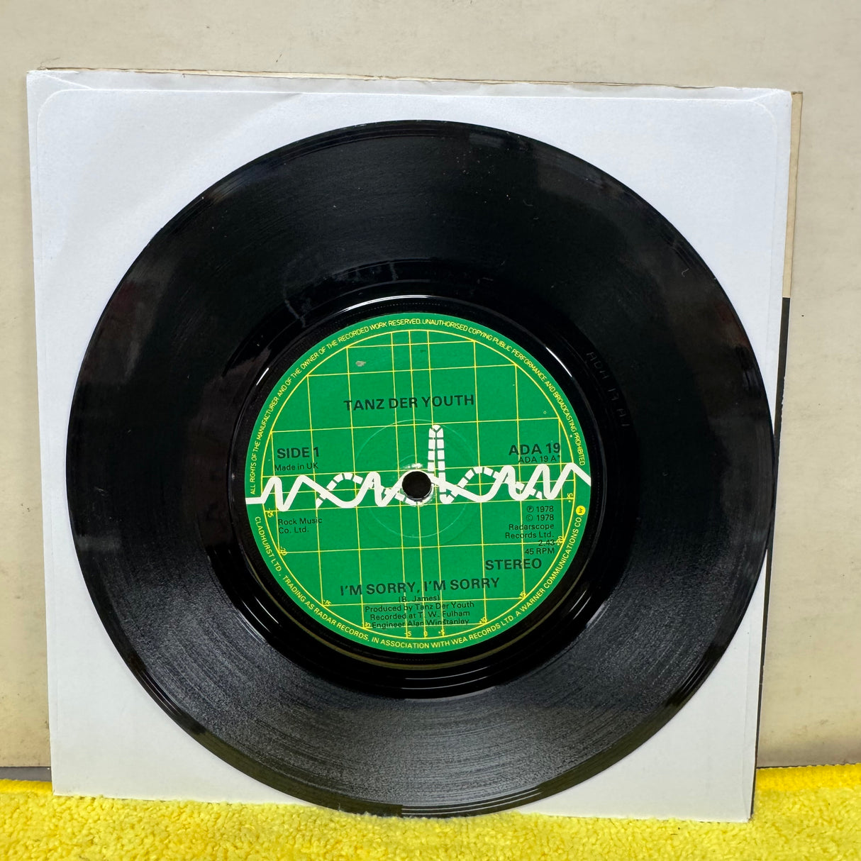 Tanz Der Youth - I'm Sorry, I'm Sorry - 7 inch Single - VINYL