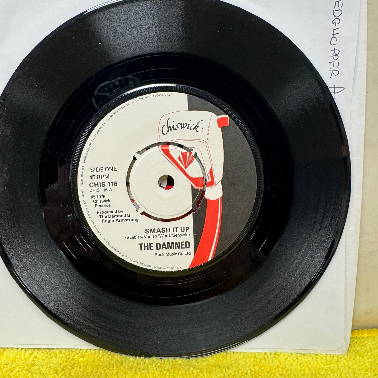 The Dammed - Smash It Up - Promo Sleeve - 7 inch Single - VINYL