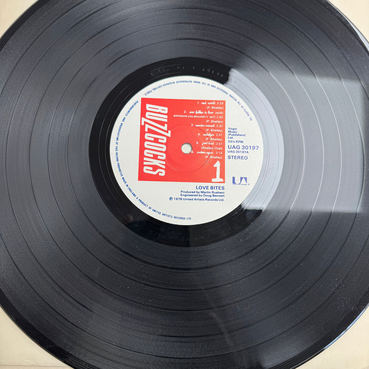 Buzzcocks - Love Bites - Original UAR  - VINYL