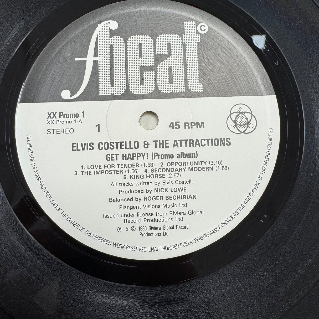 Elvis Costello - Get Happy! - Promo Album - Vinyl