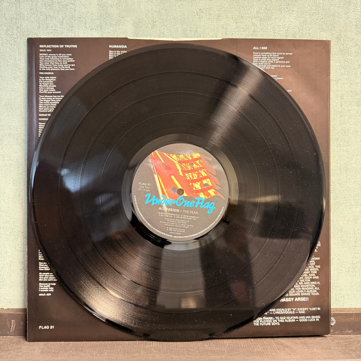 Acid Reign - The Fear Vinyl
