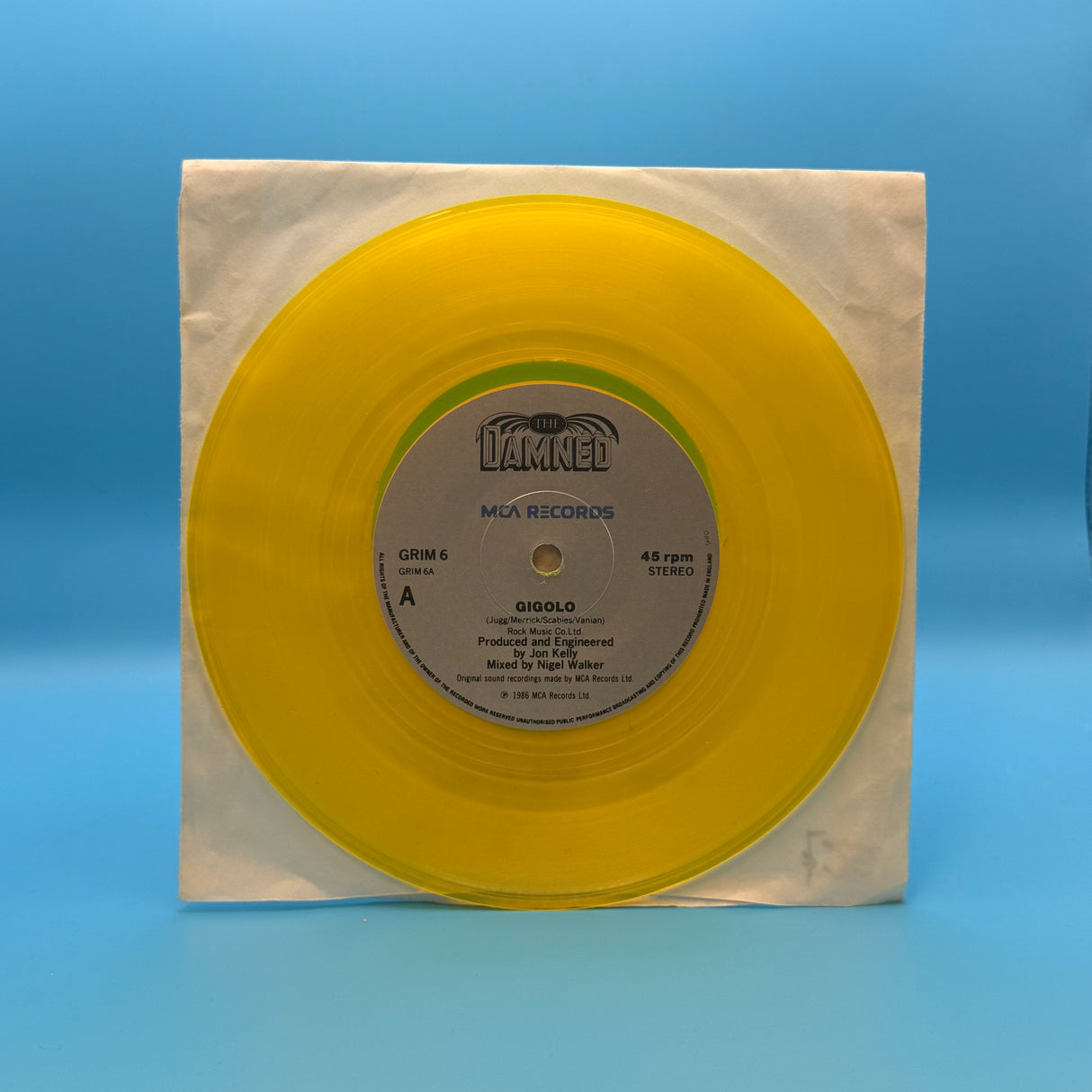 The Damned - Gigolo Yellow Vinyl