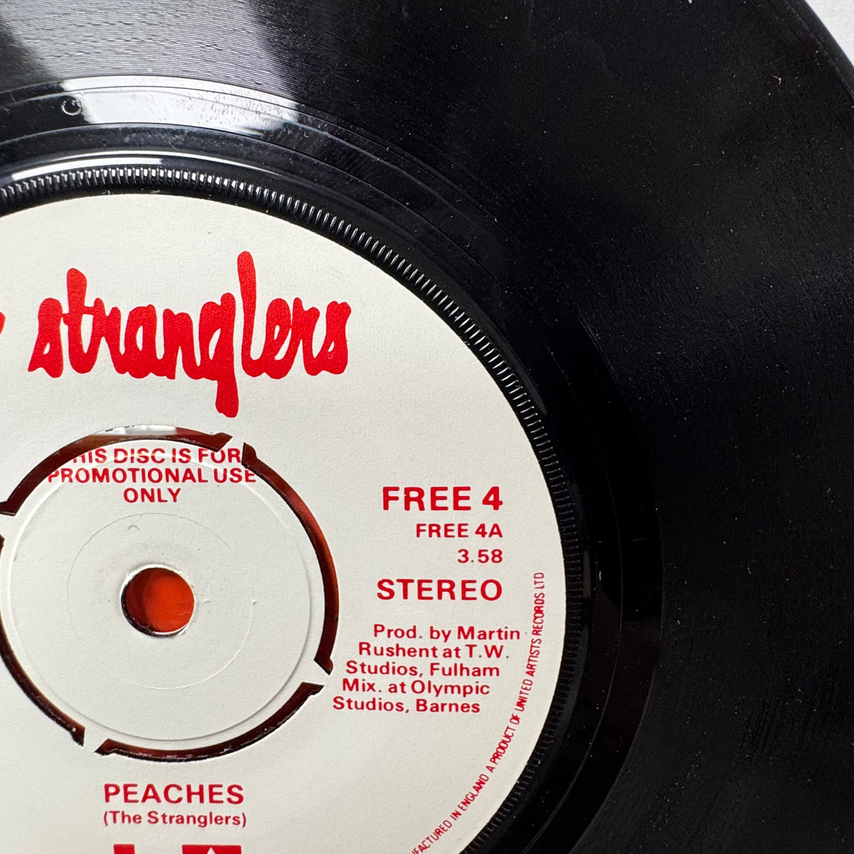 The Stranglers - Peaches / Go Buddy Go Promo with the Blackmail Sleeve Single Vinyl