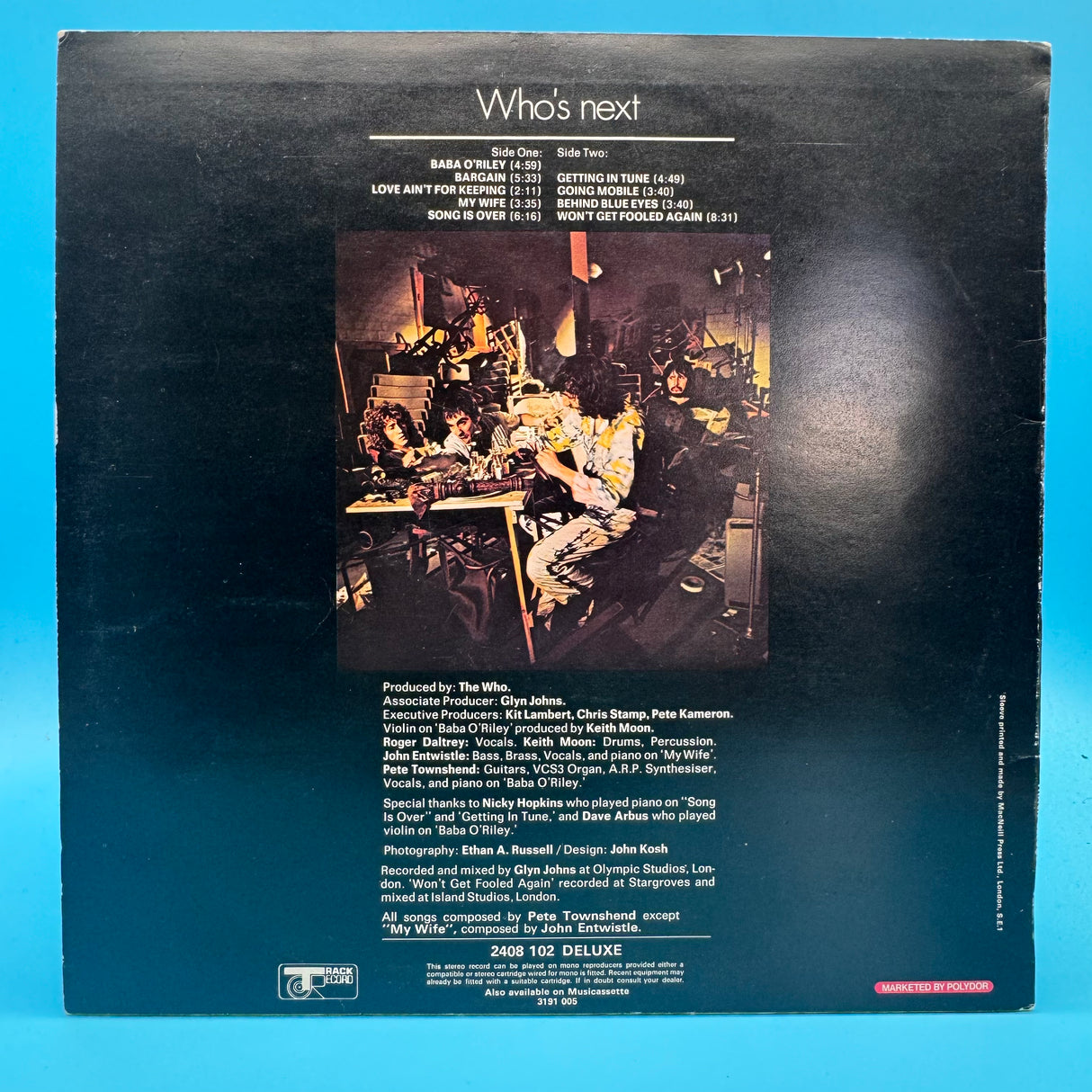 The Who - Who's Next Original Track Records with Headhunters Inner Sleeve Vinyl