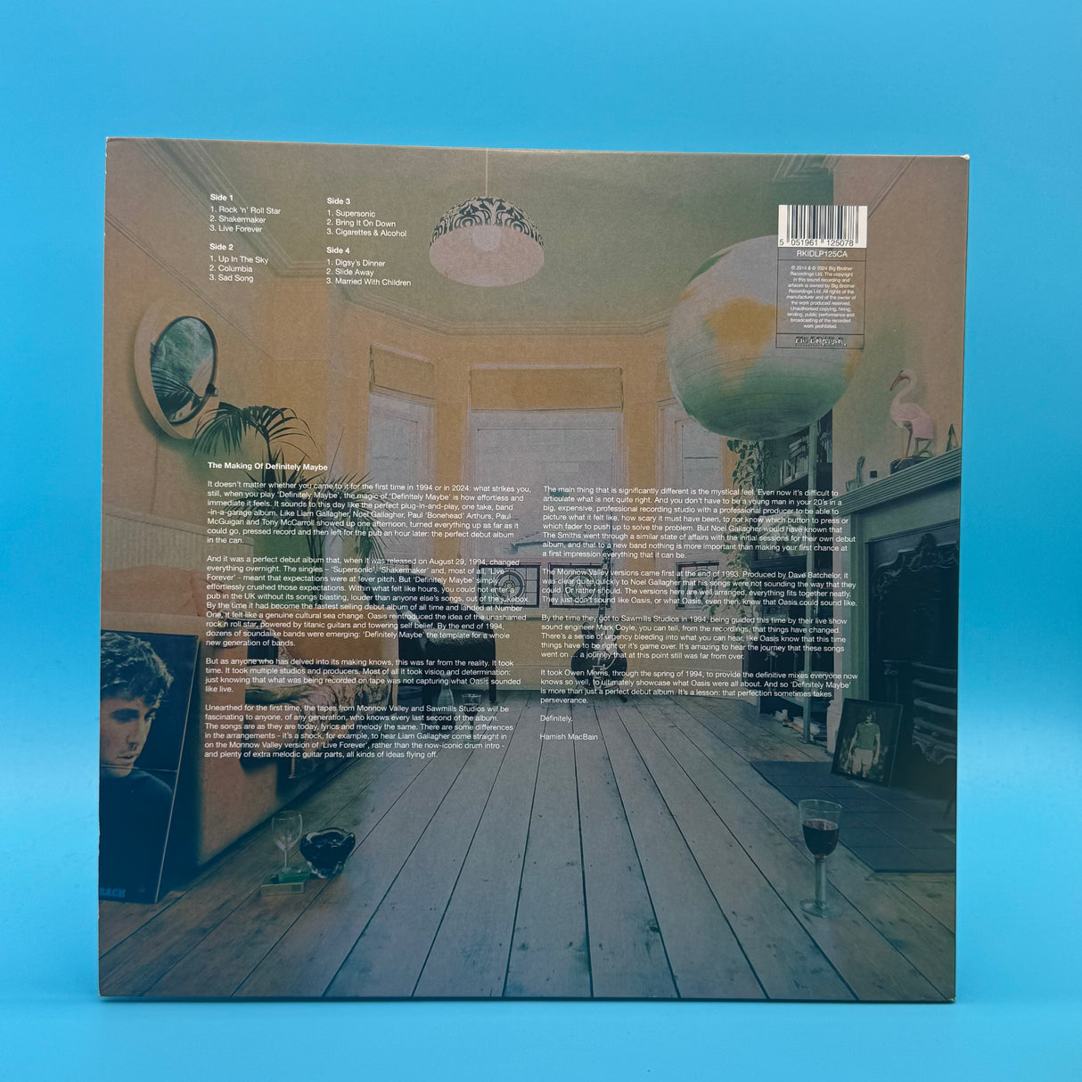 Oasis - Definitely Maybe (Strawberries and Cream) Pink Swirl Vinyl