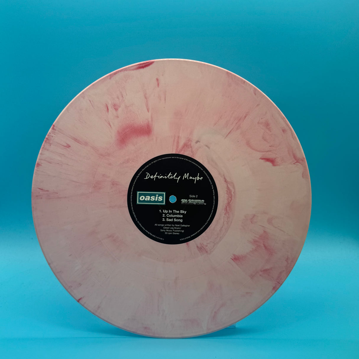 Oasis - Definitely Maybe (Strawberries and Cream) Pink Swirl Vinyl