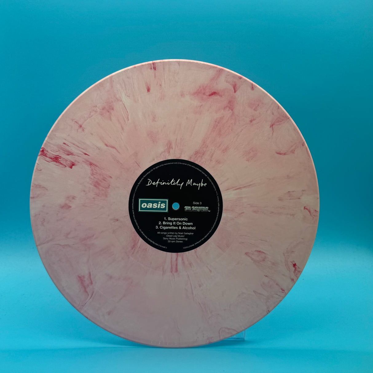 Oasis - Definitely Maybe (Strawberries and Cream) Pink Swirl Vinyl